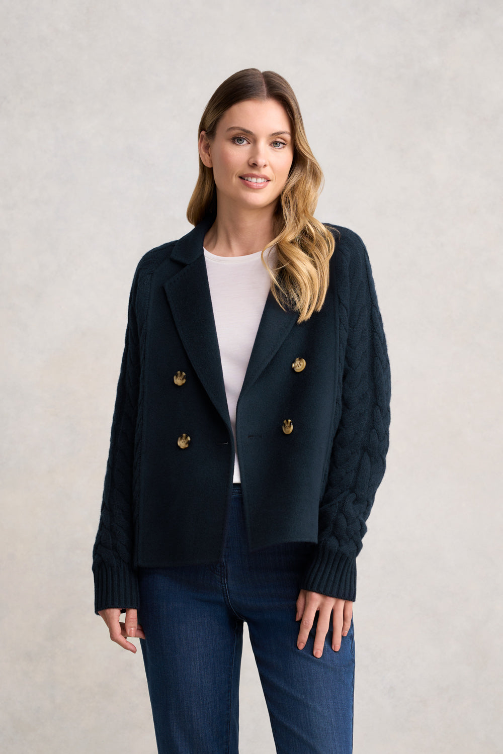 Cable Mix Jacket - Ink