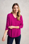 Merino V-Neck Jumper - Jewel