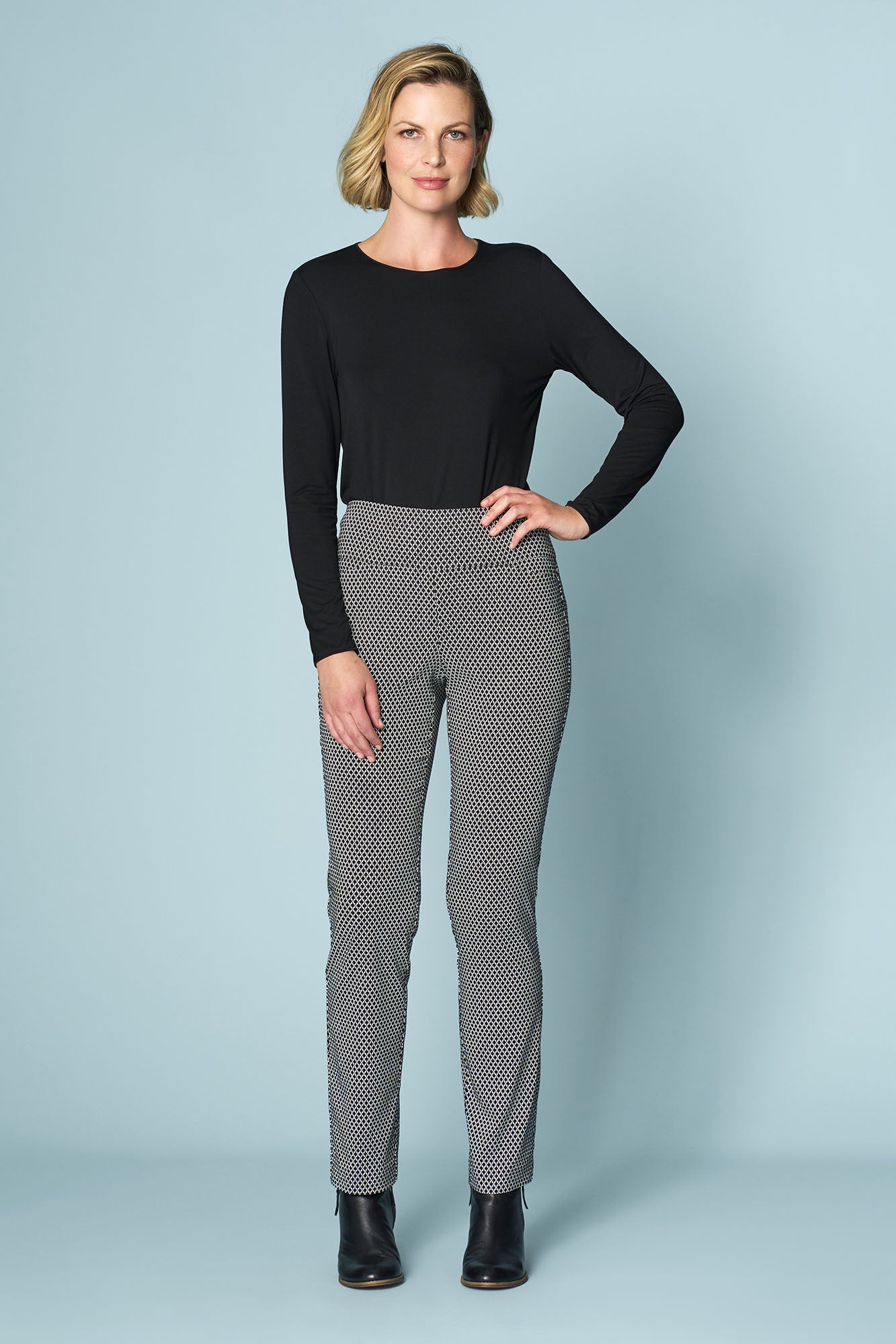 Texture Printed Full Length Pant - Texture Print