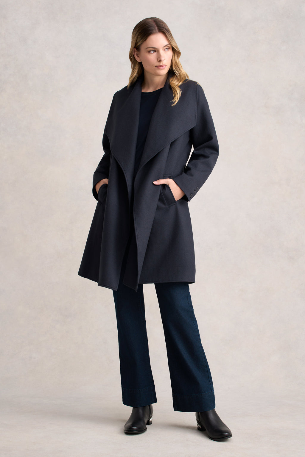Wool Coatigan - Steel Grey