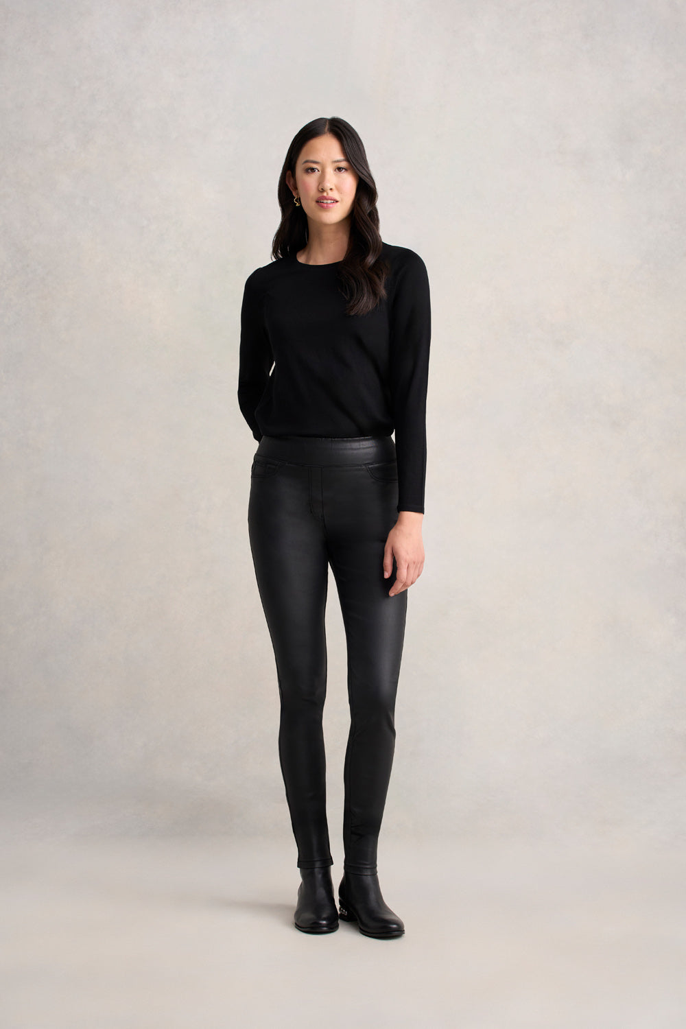 Skinny Leg Coated - Black