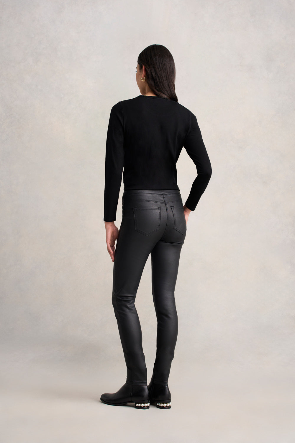 Skinny Leg Coated - Black