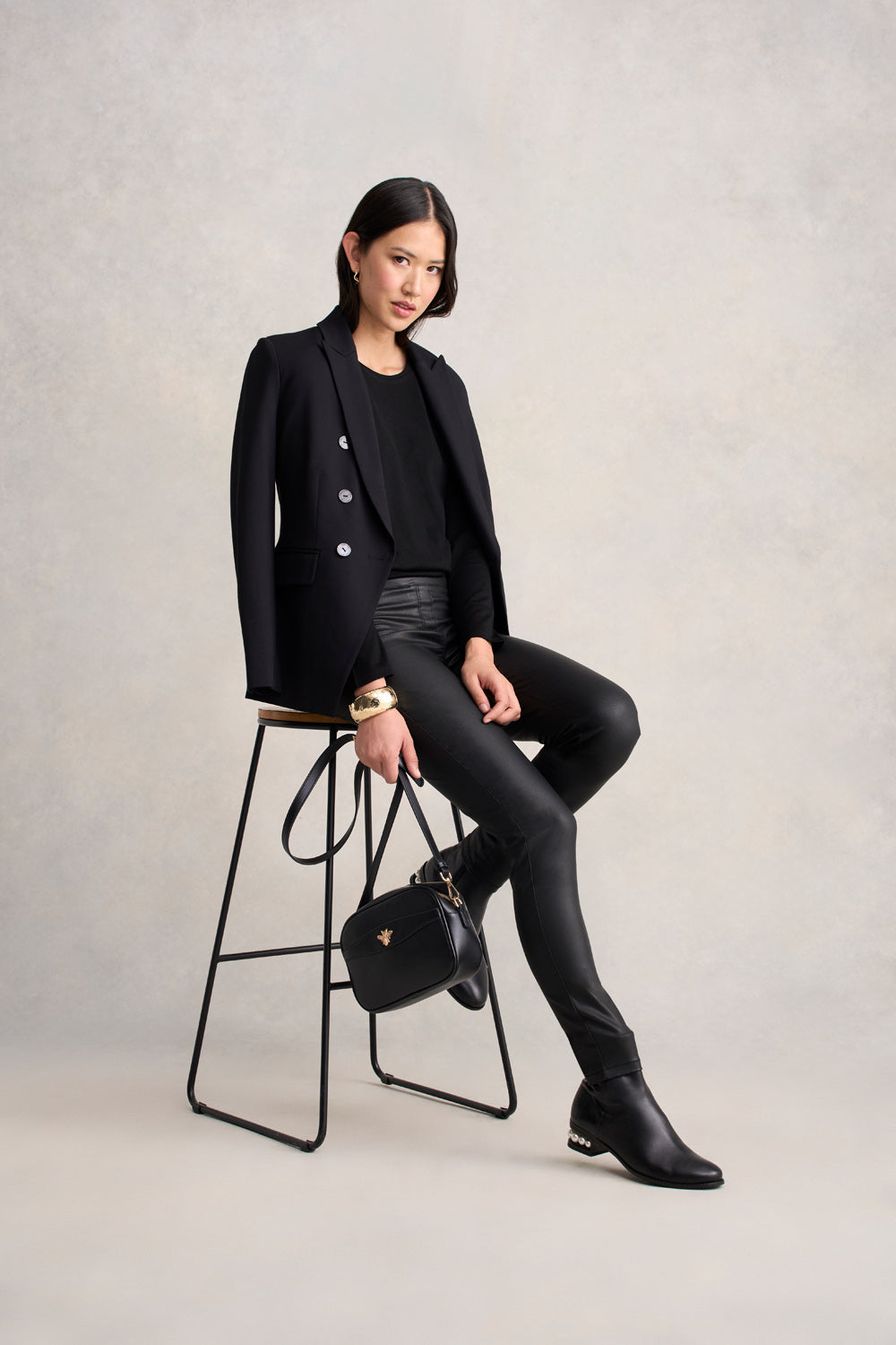 Skinny Leg Coated - Black
