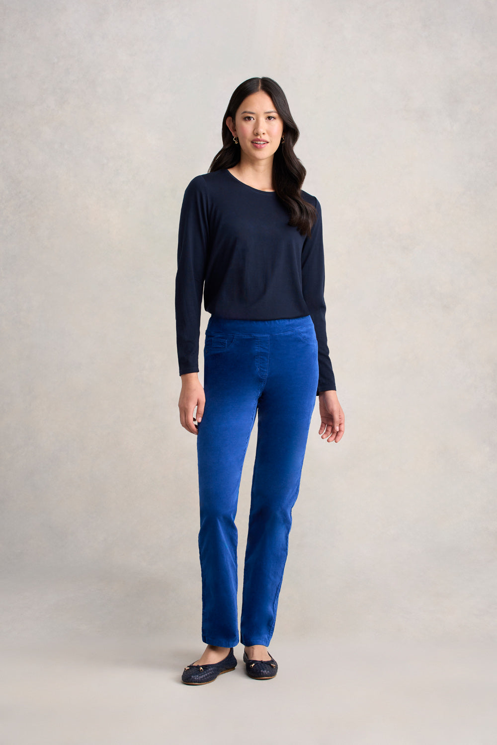 Velvet Straight Leg - Prussian Blue