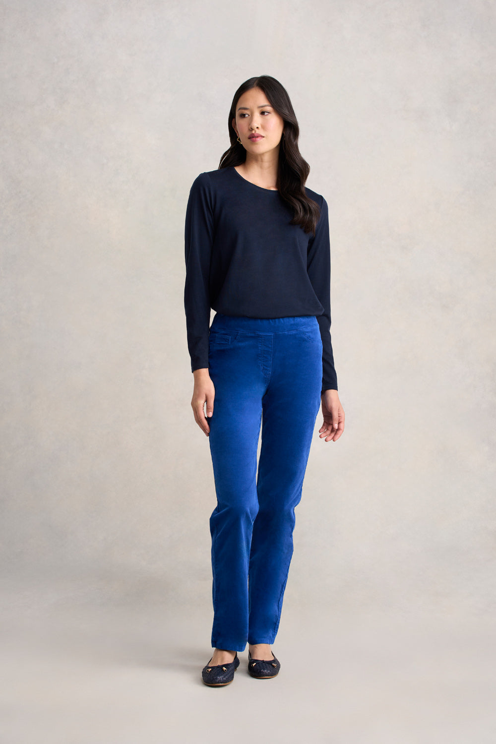 Velvet Straight Leg - Prussian Blue
