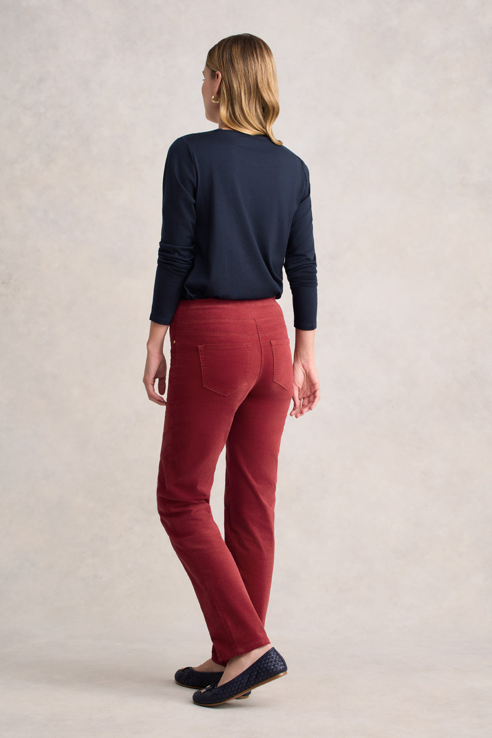 Velvet Straight Leg - Scarlet