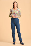 Straight Cashmere Feel - Stone Wash Denim