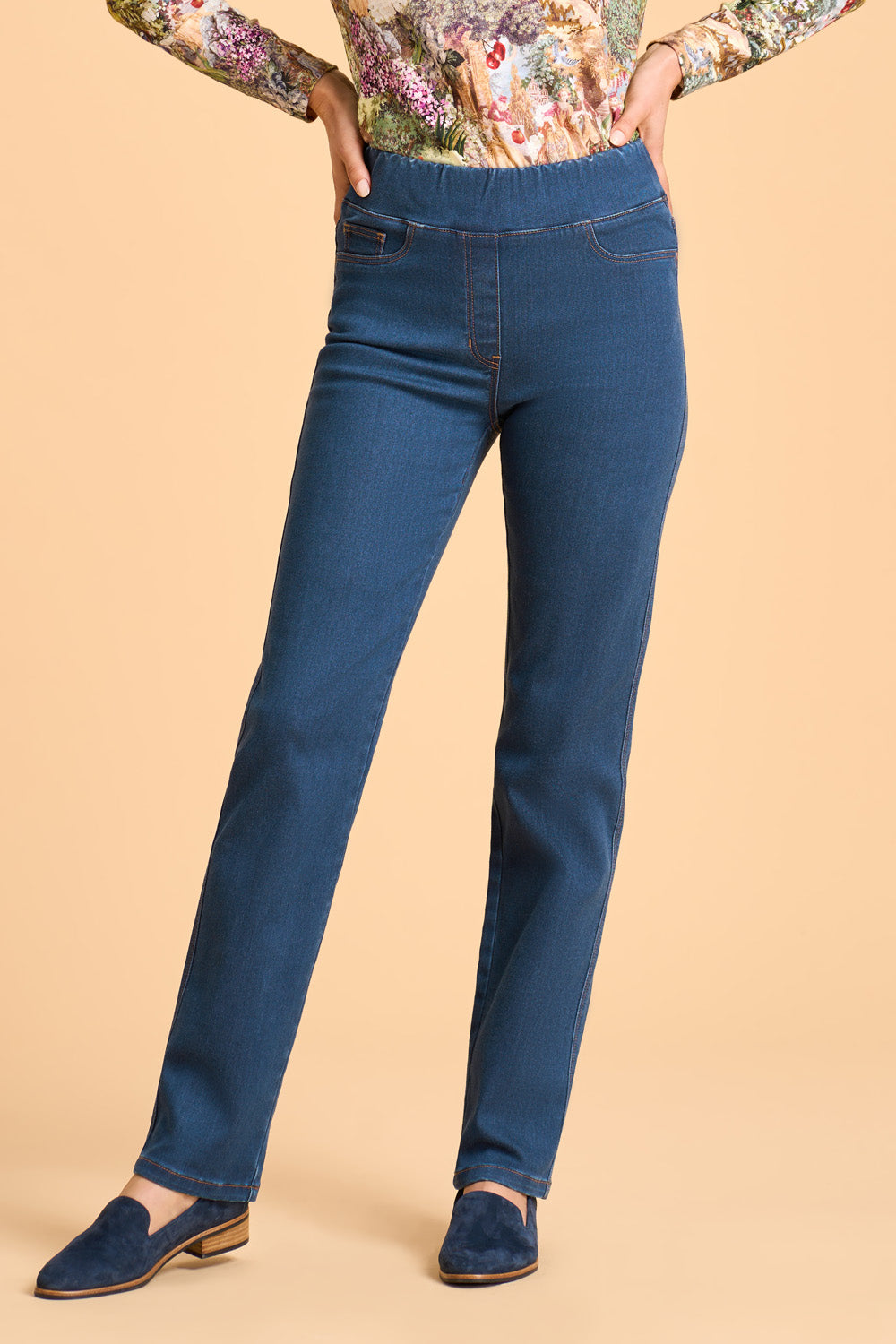 Straight Cashmere Feel - Stone Wash Denim