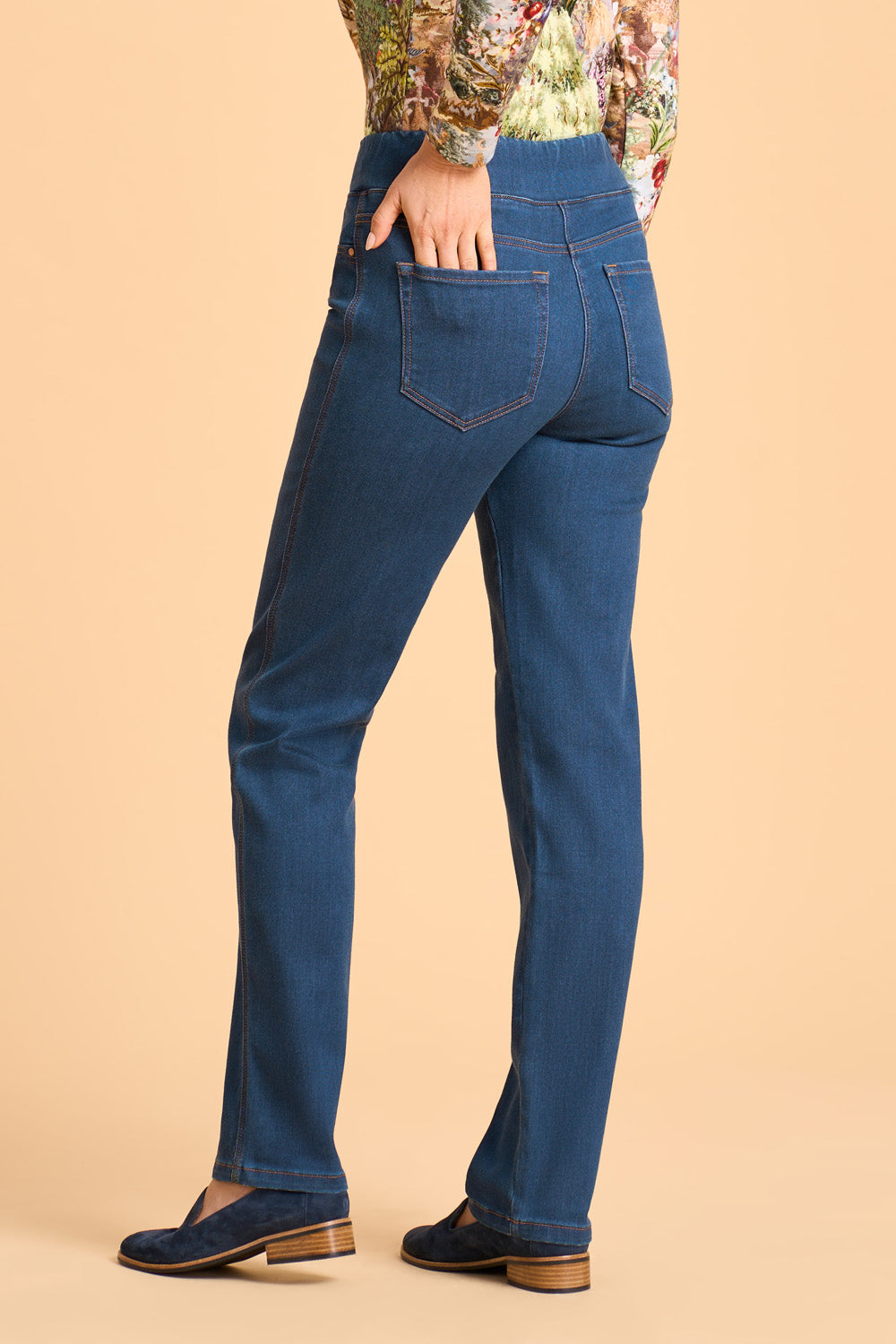 Straight Cashmere Feel - Stone Wash Denim