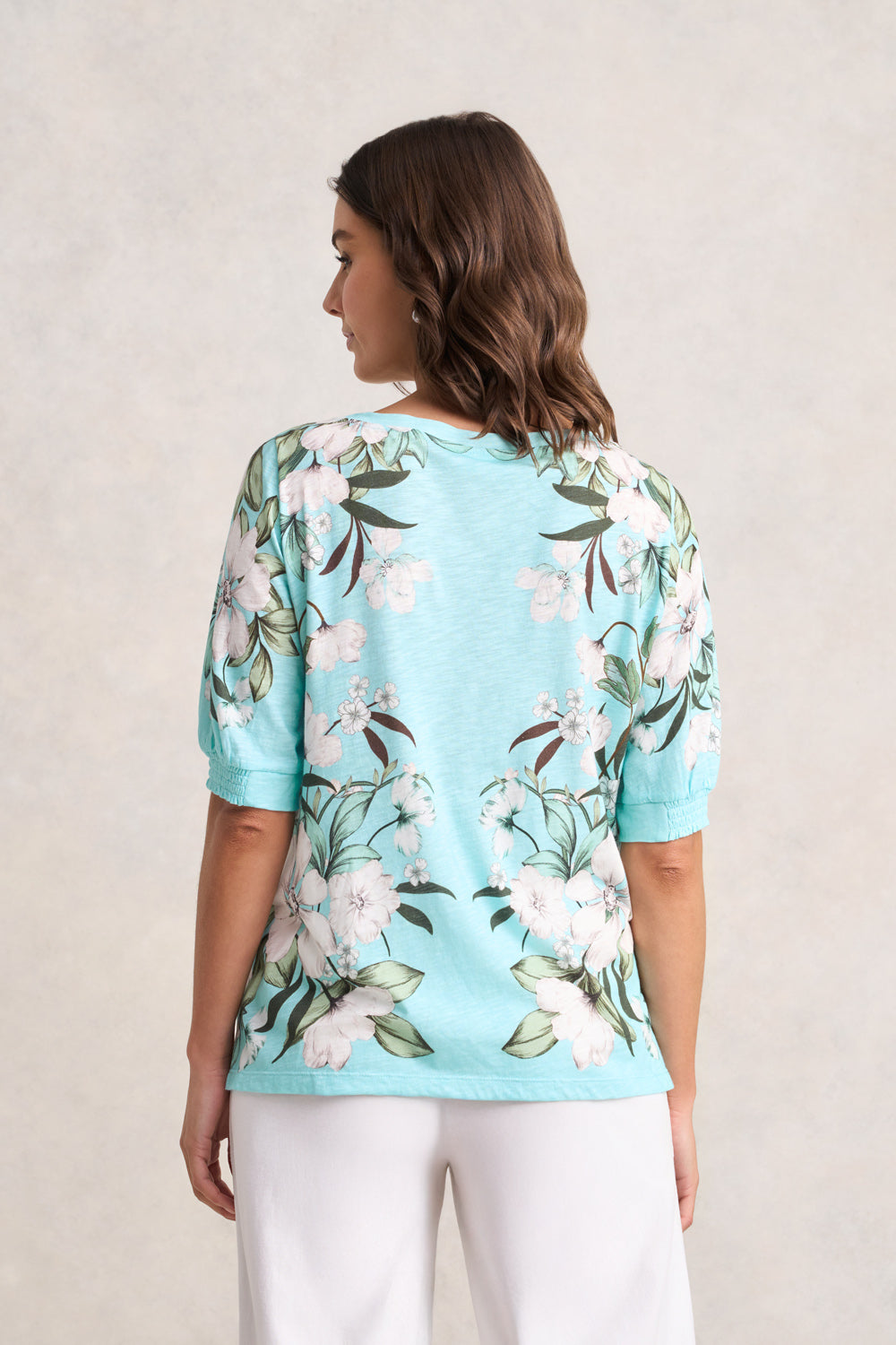 Printed Button Detail T-Shirt – Placement Print