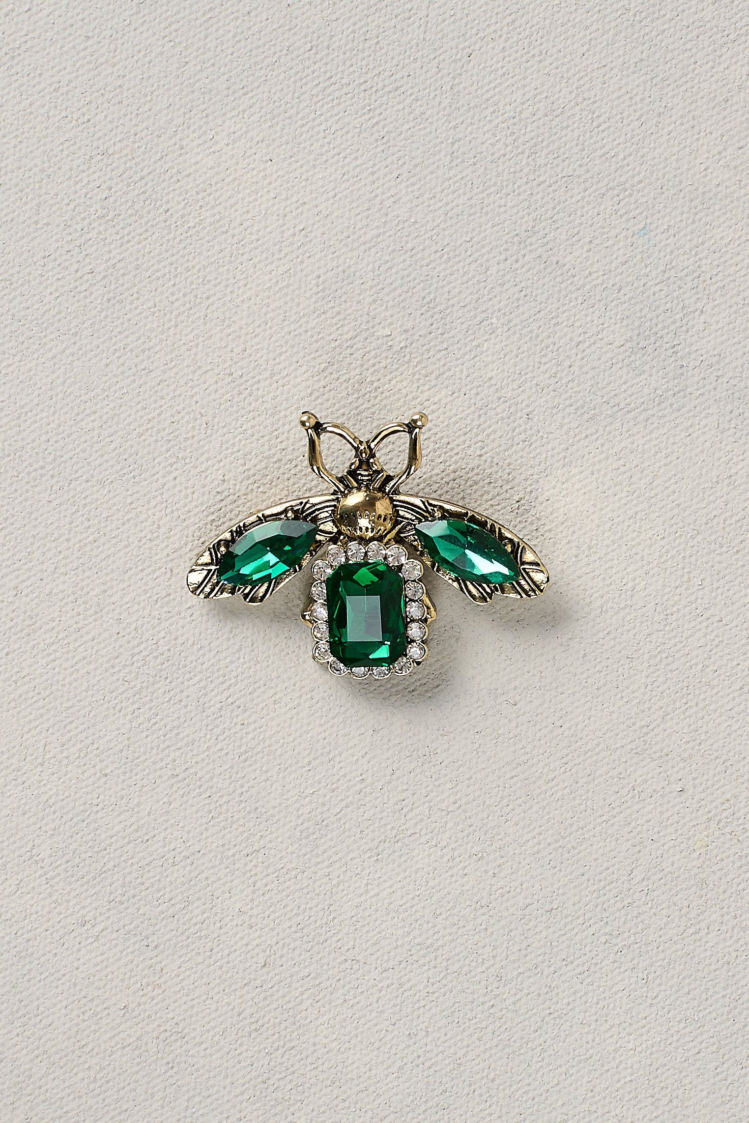 Bejewelled Bee Brooch - Emerald