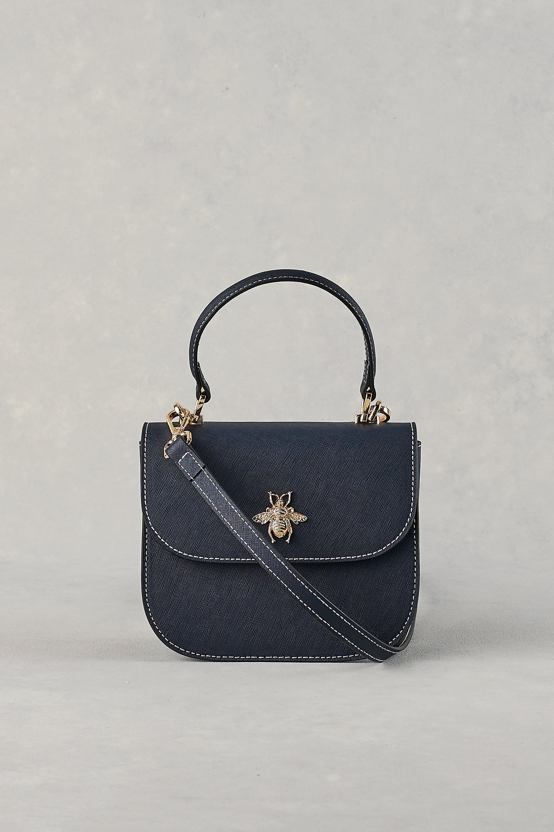 Structured Crossbody Bag - Navy
