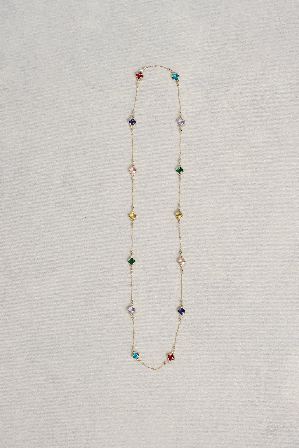 Coloured Clover Necklace - Multicolour