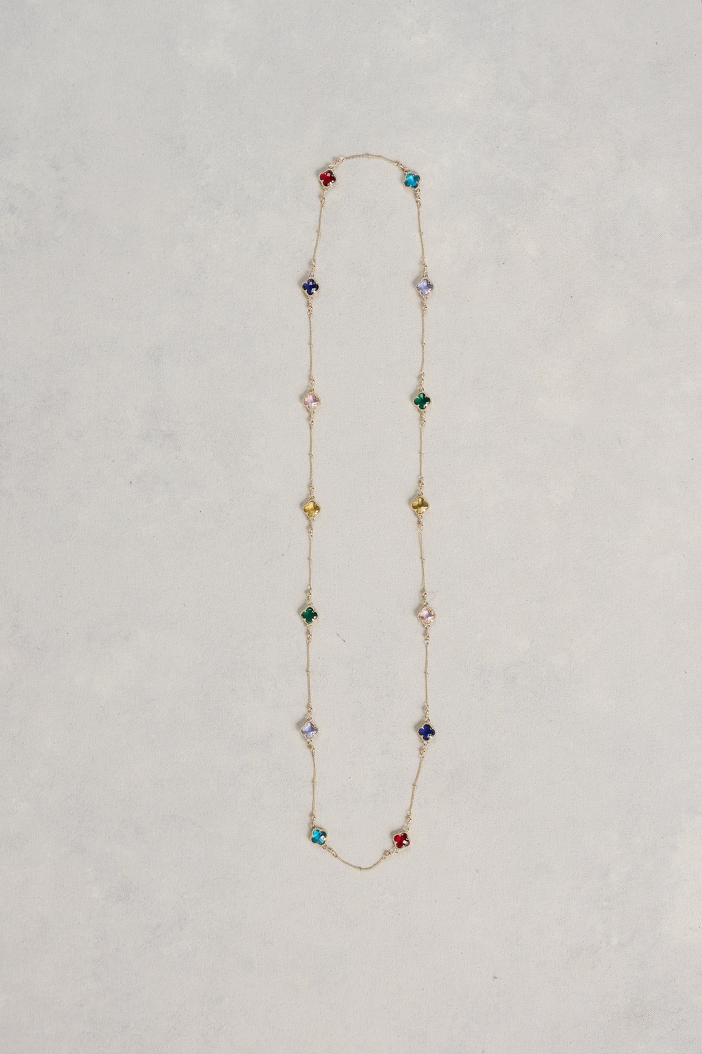 Coloured Clover Necklace - Multicolour