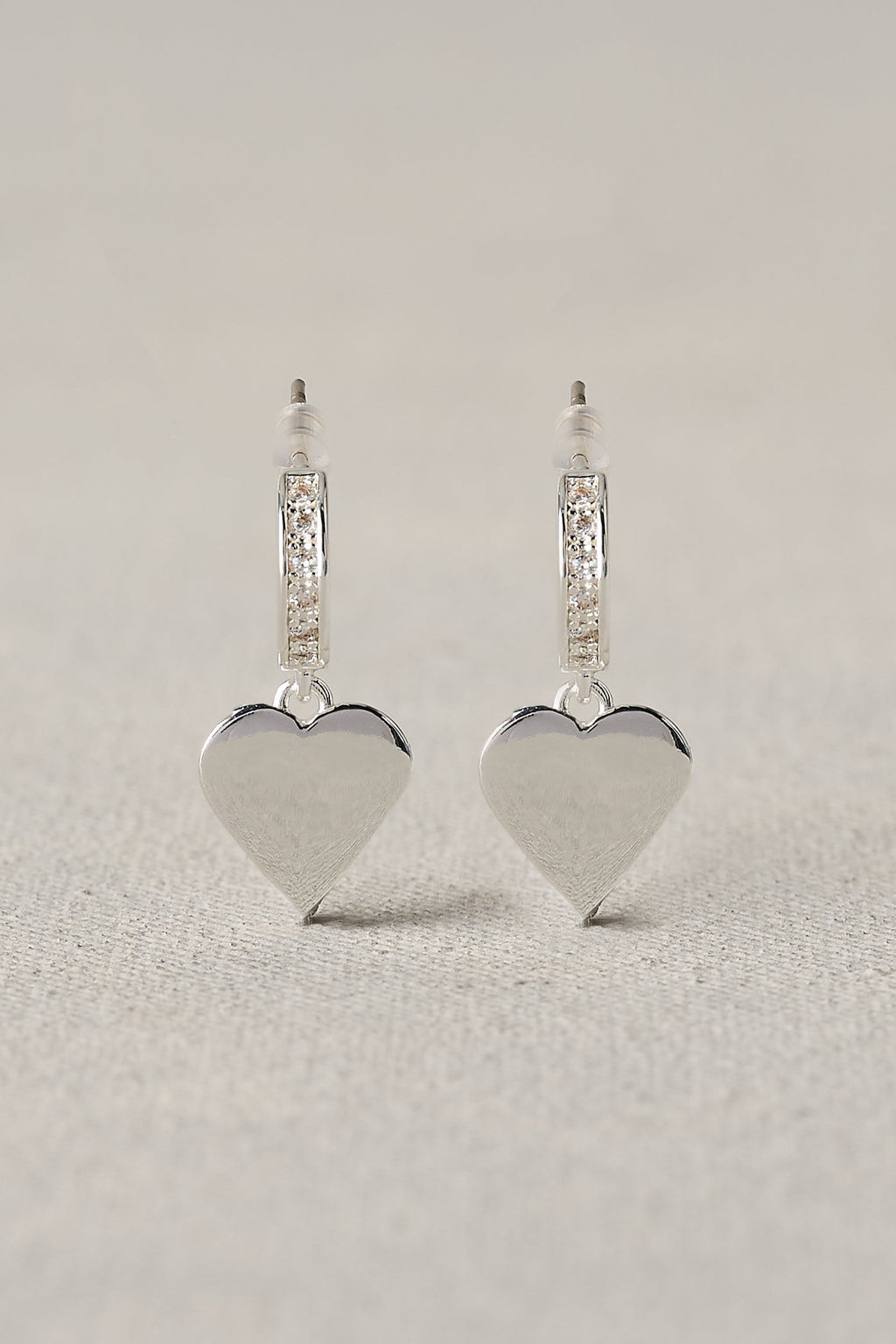 Heart Studs Sterling Silver Plated