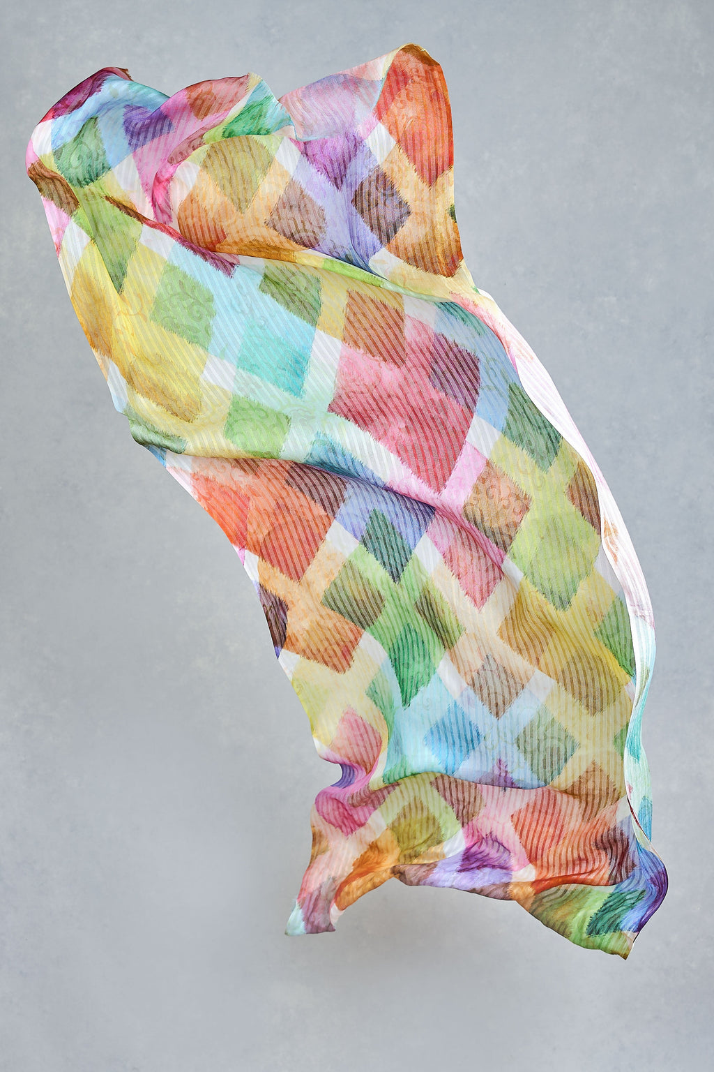 Textured Diamond Scarf – Multicolour
