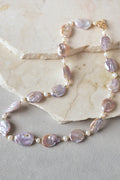 Flat Pearl Necklace – Pink