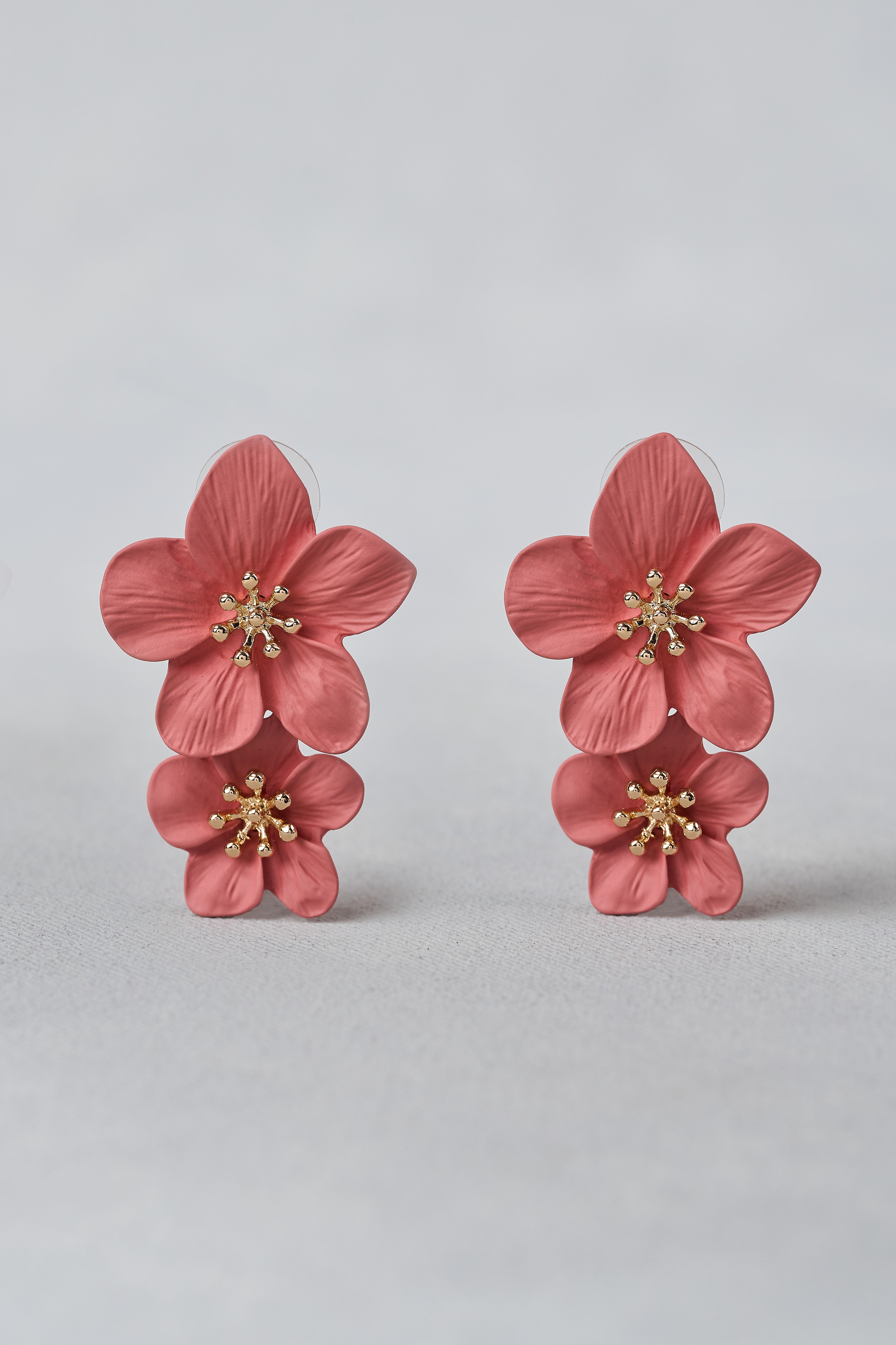 Pink Floral Earrings – Pink