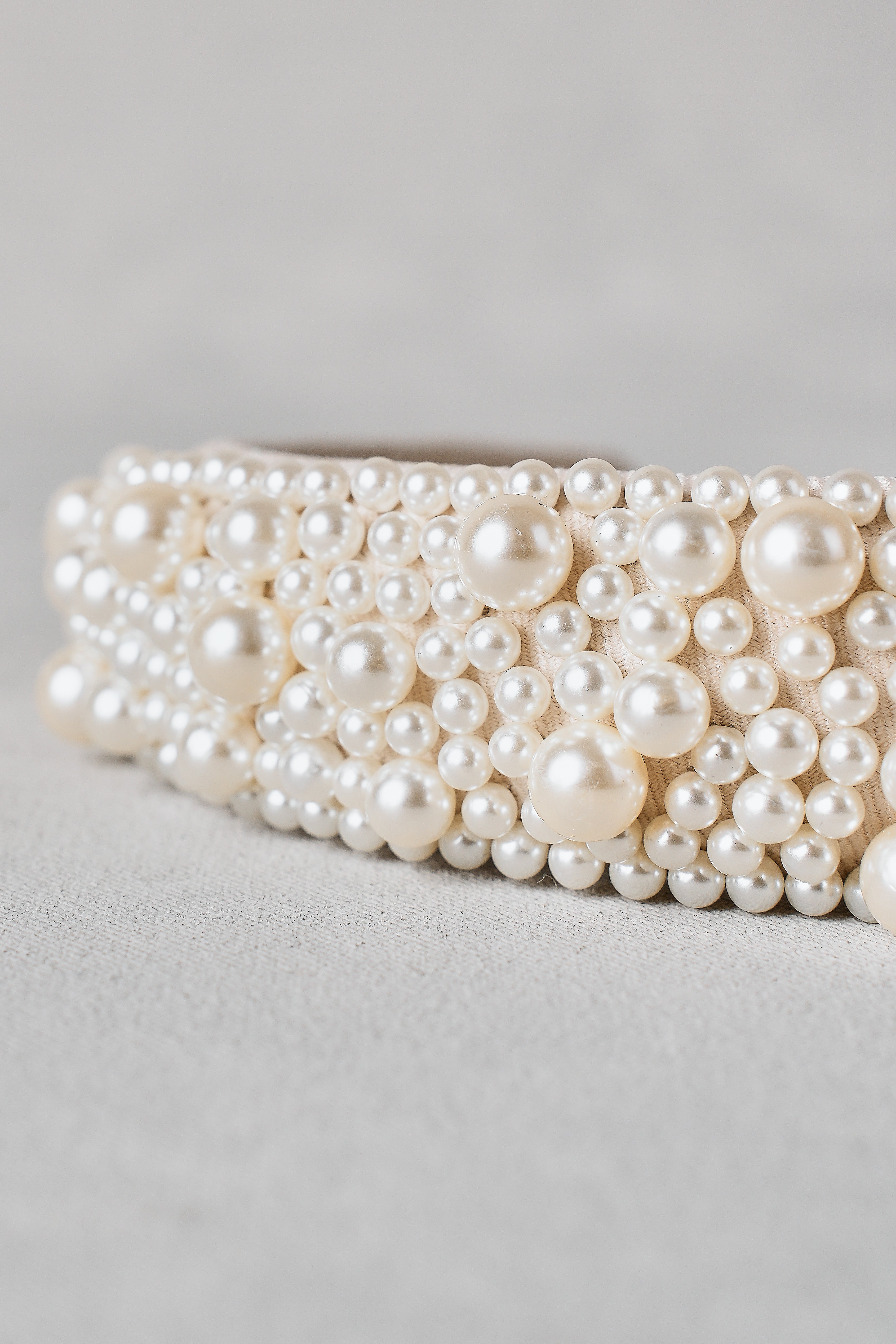 Pearl Headband – Cream