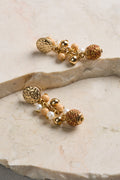 Multi Bead Earrings - Gold