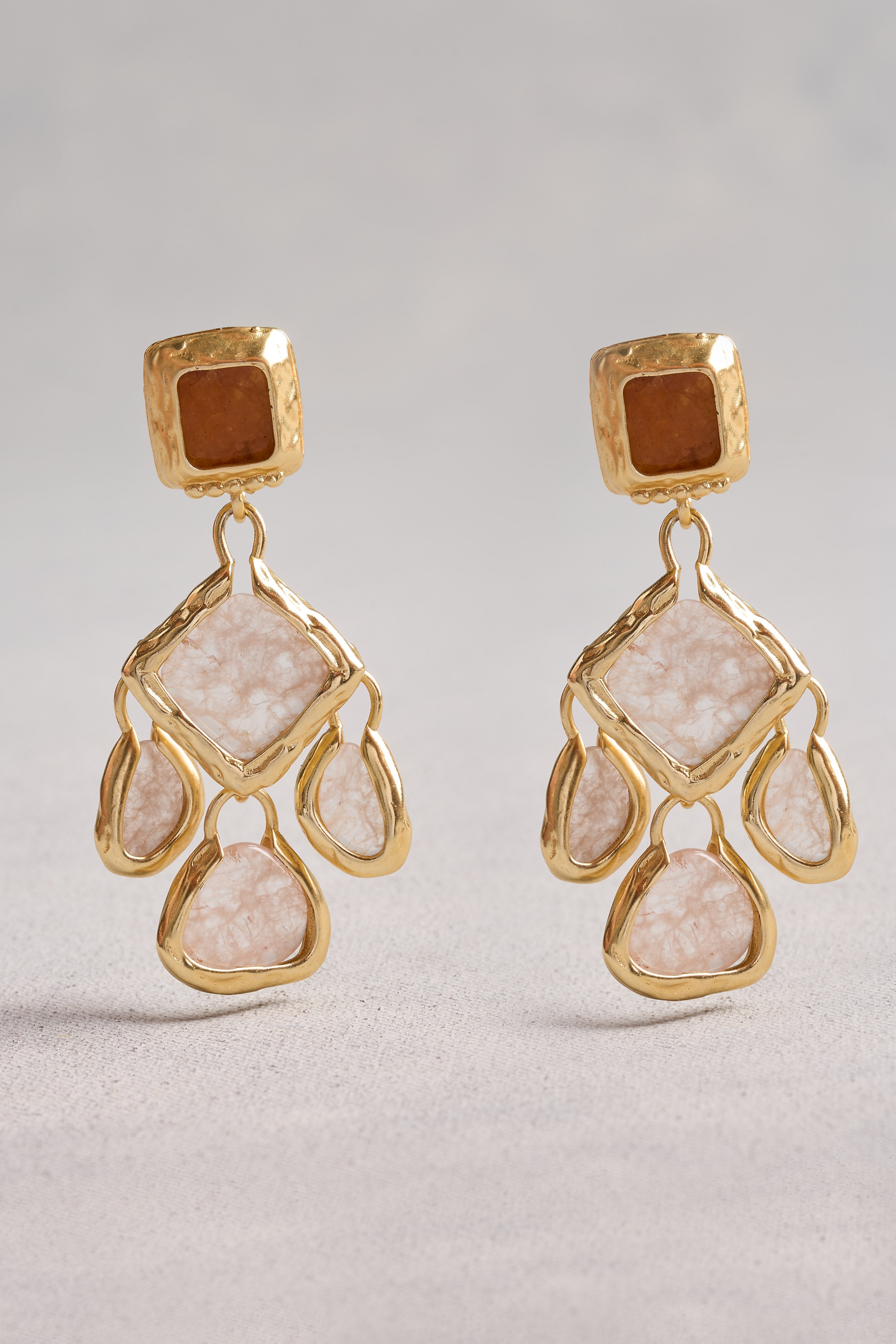 Chandelier Earrings - Pink