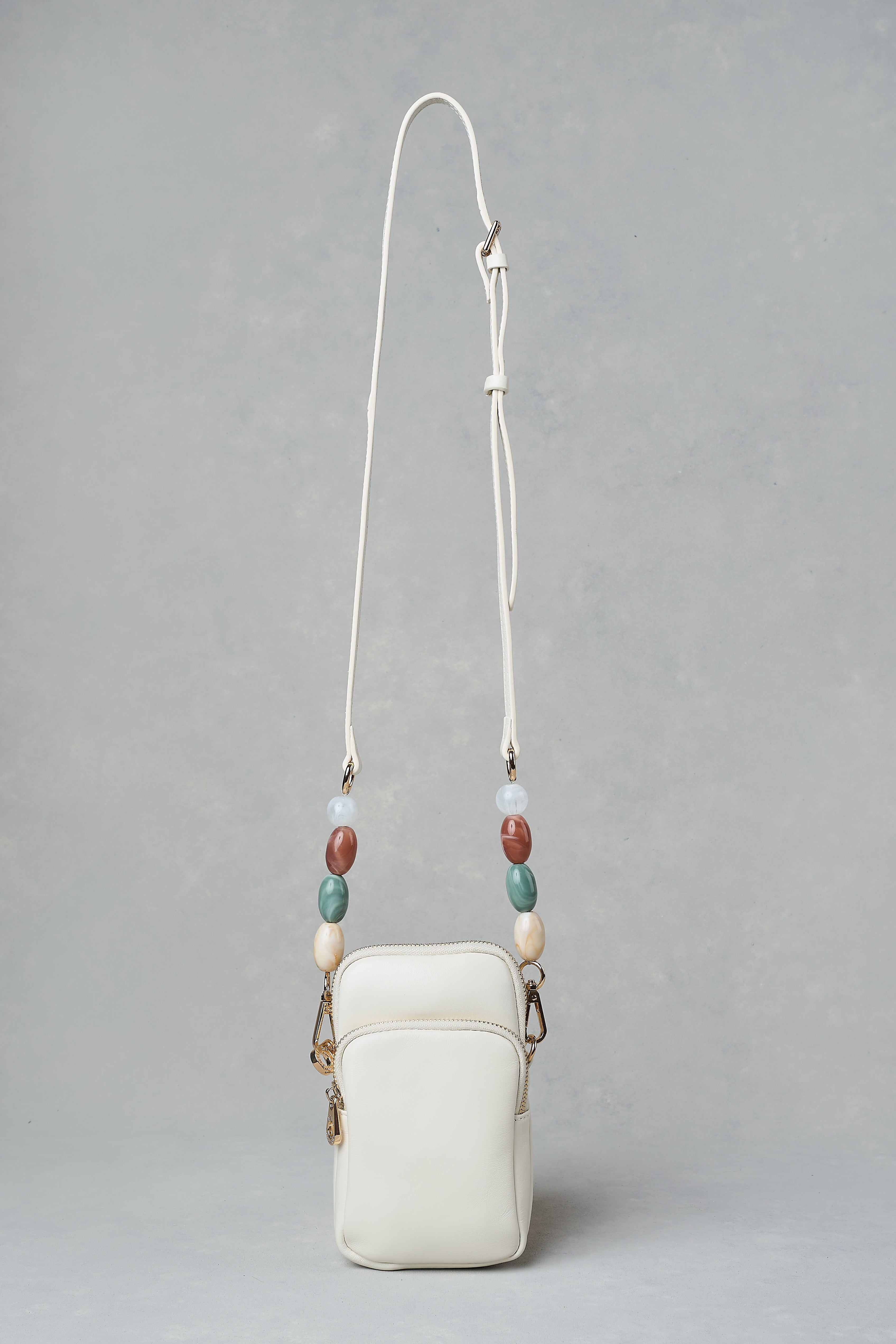 Beaded Phone Bag - Cream