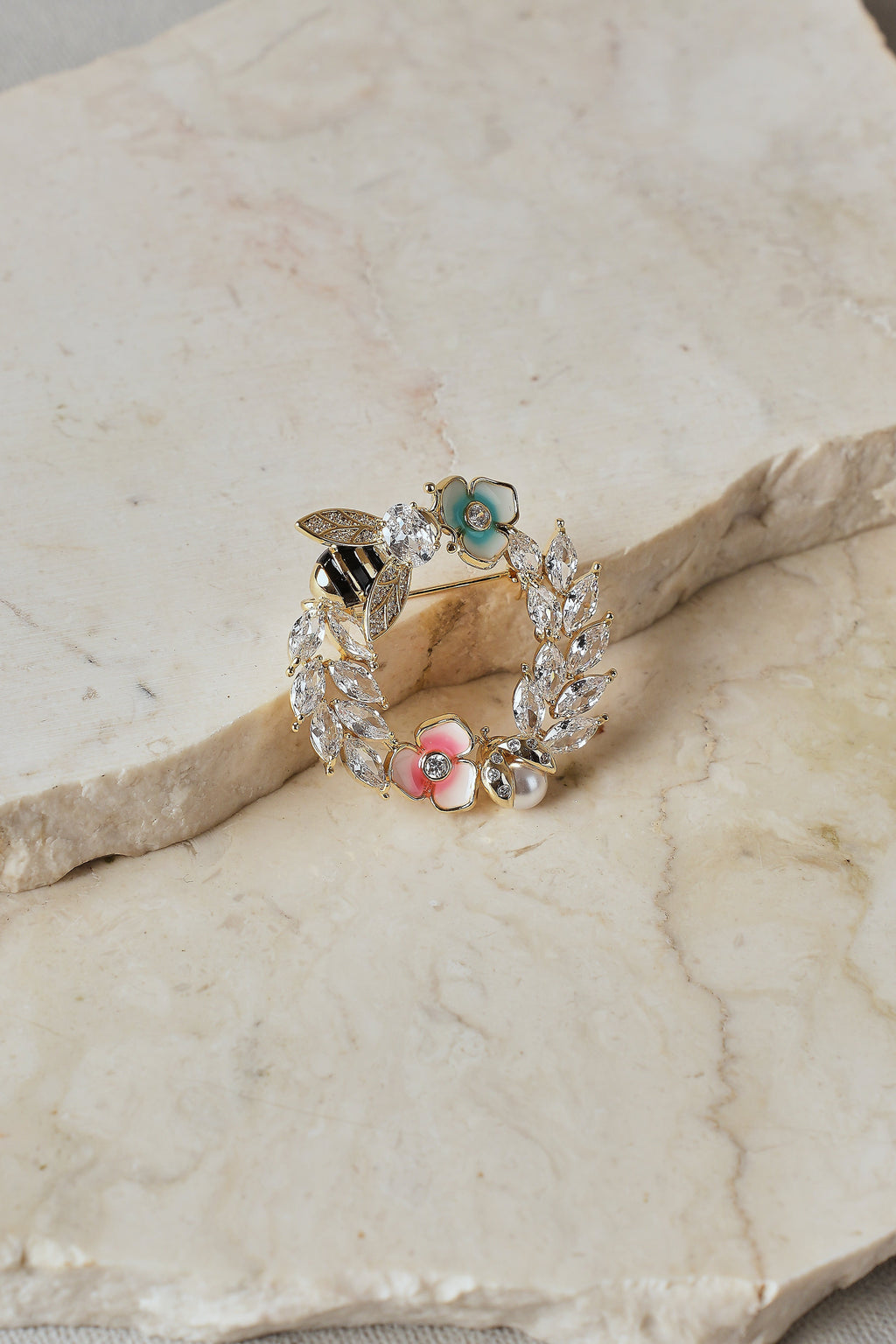 Spring Floral Brooch – Gold