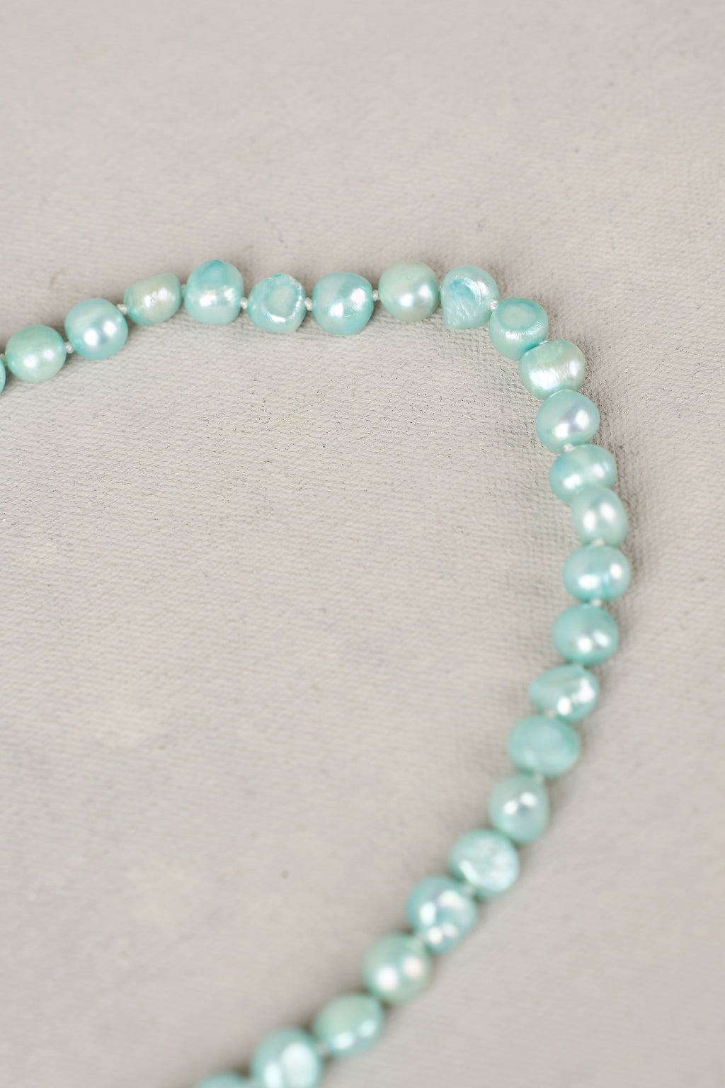 Aqua Blue Pearl Necklace