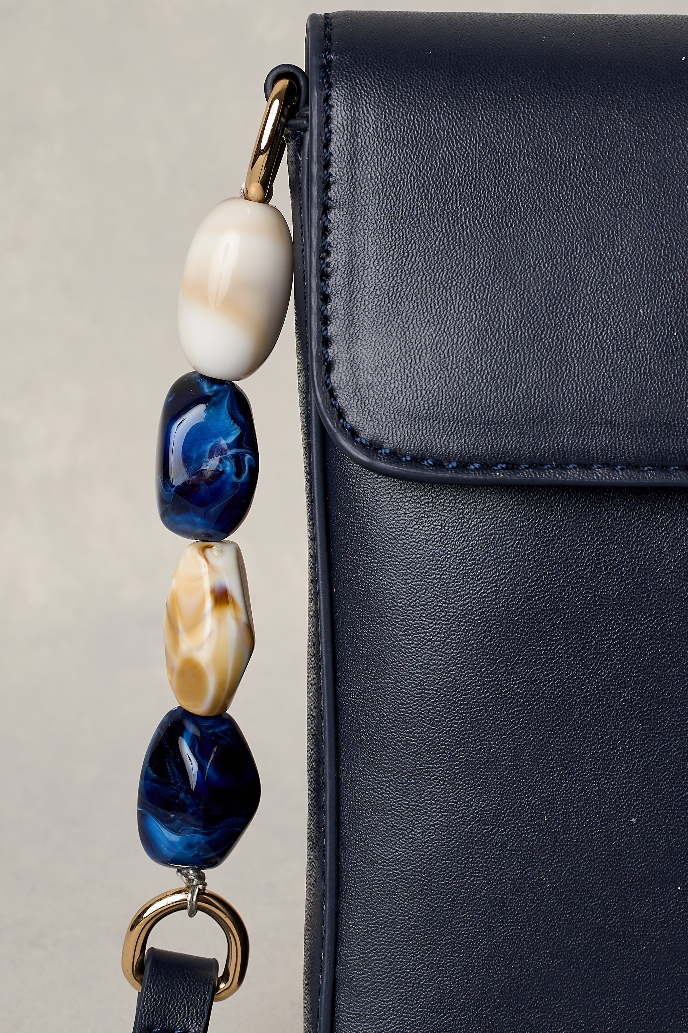 Beaded Strap Phone Bag - Ink