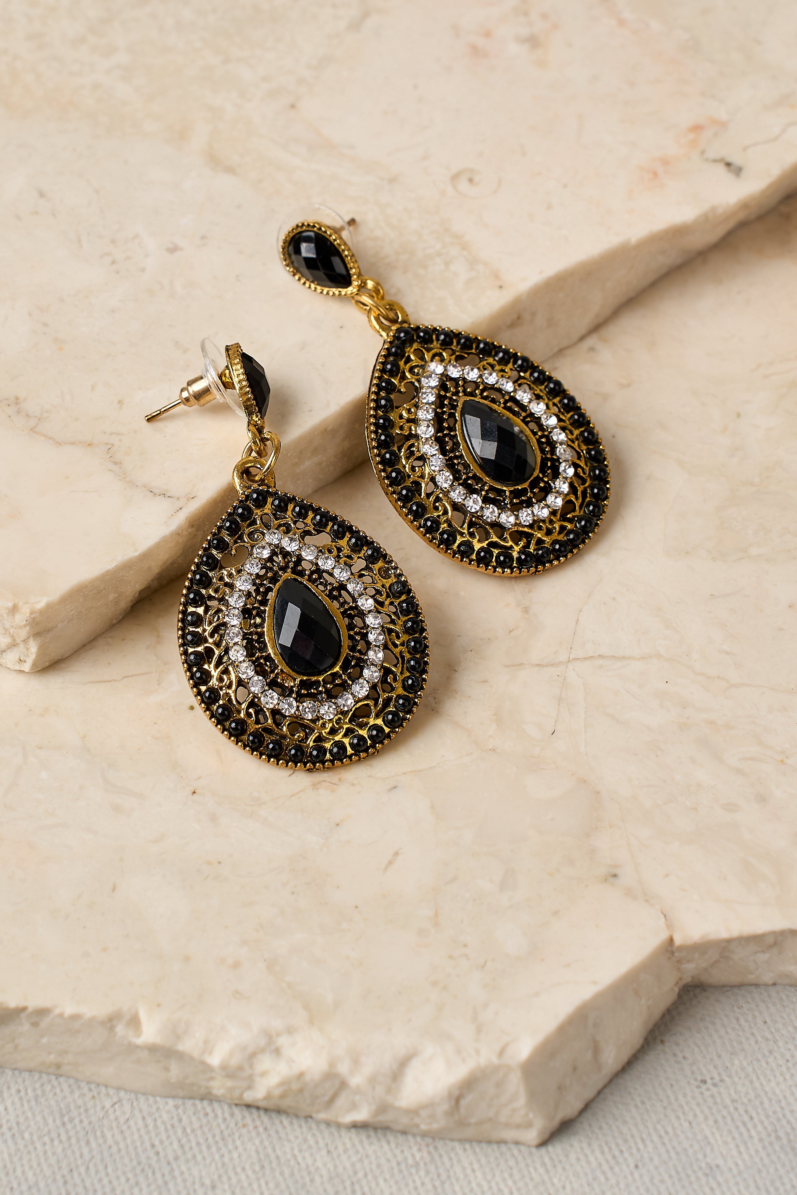 Black Halo Earrings