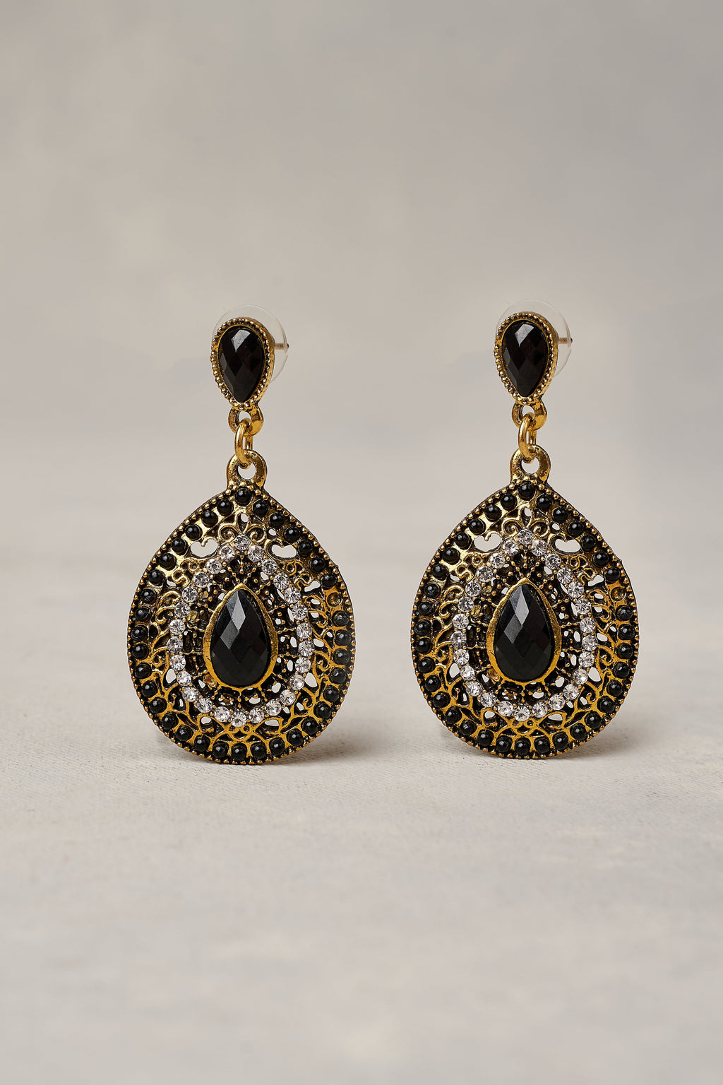 Black Halo Earrings