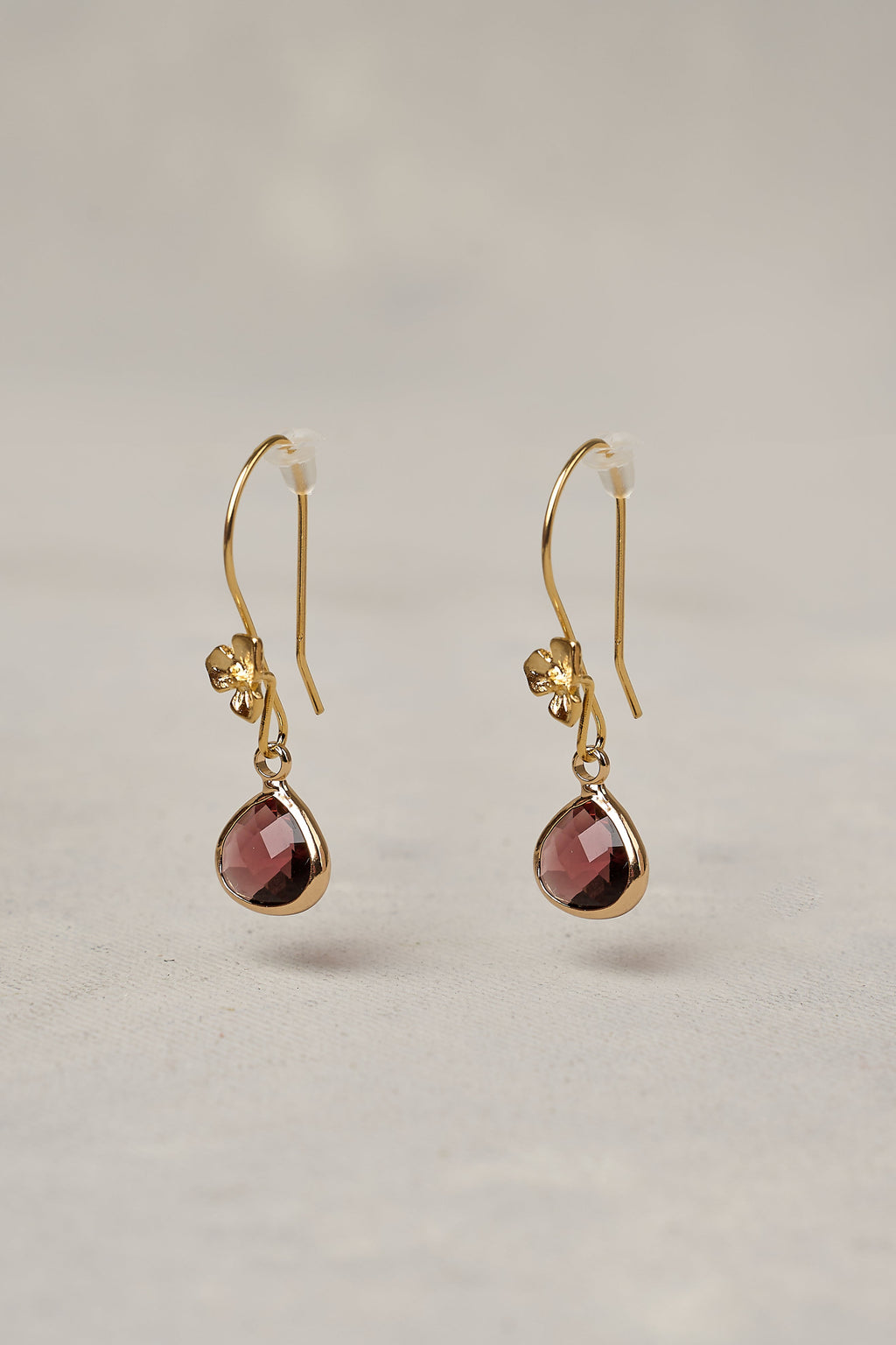 Bloom Drop Earrings - Plum