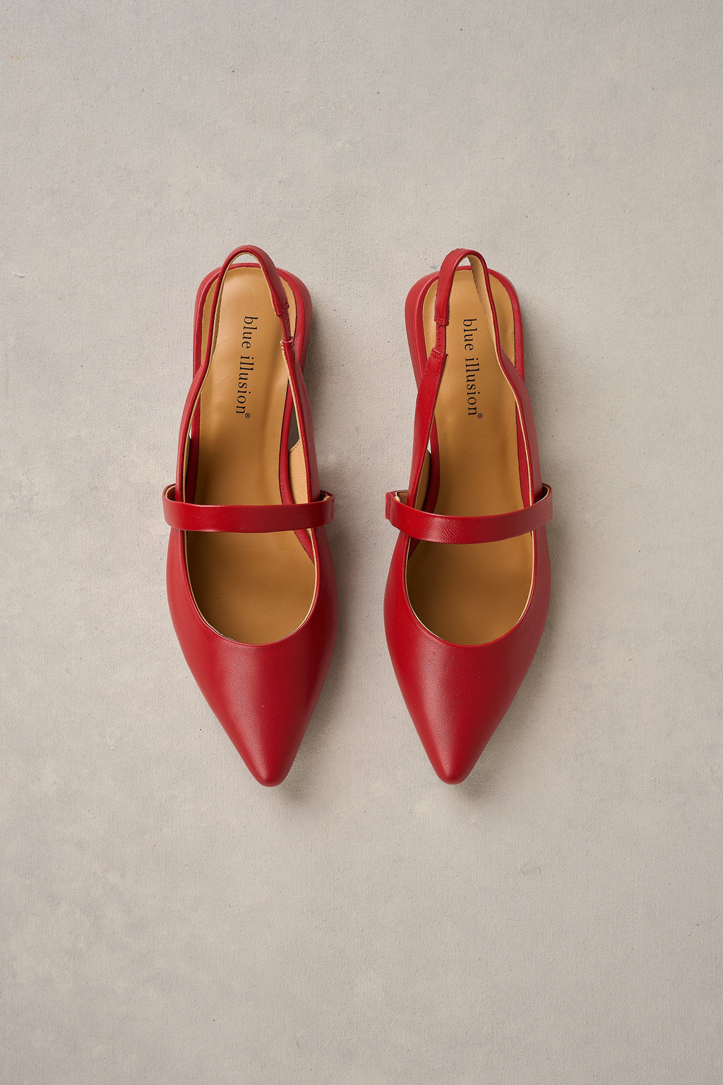 Elisa Pointed Flat - Rouge