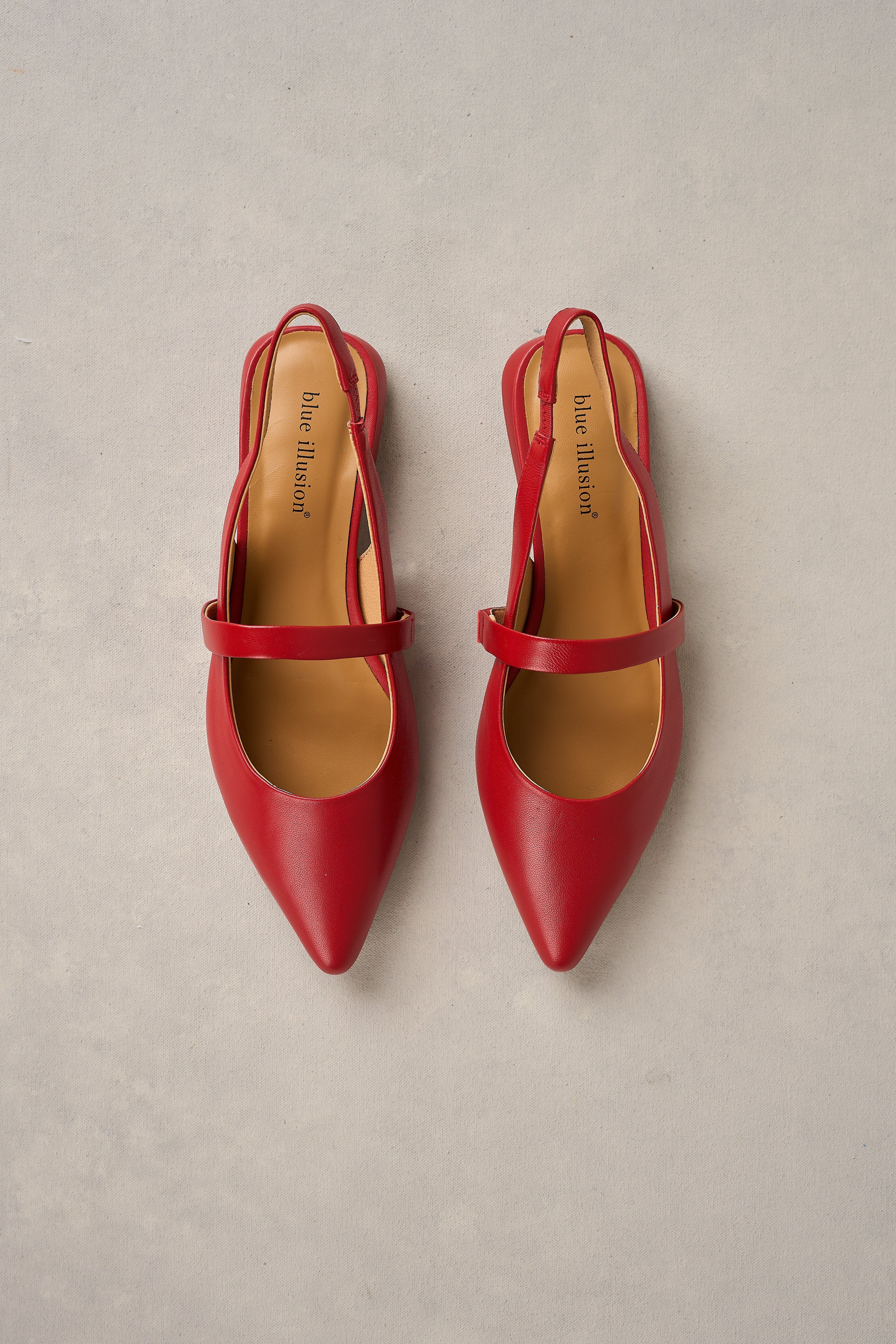 Elisa Pointed Flat - Rouge
