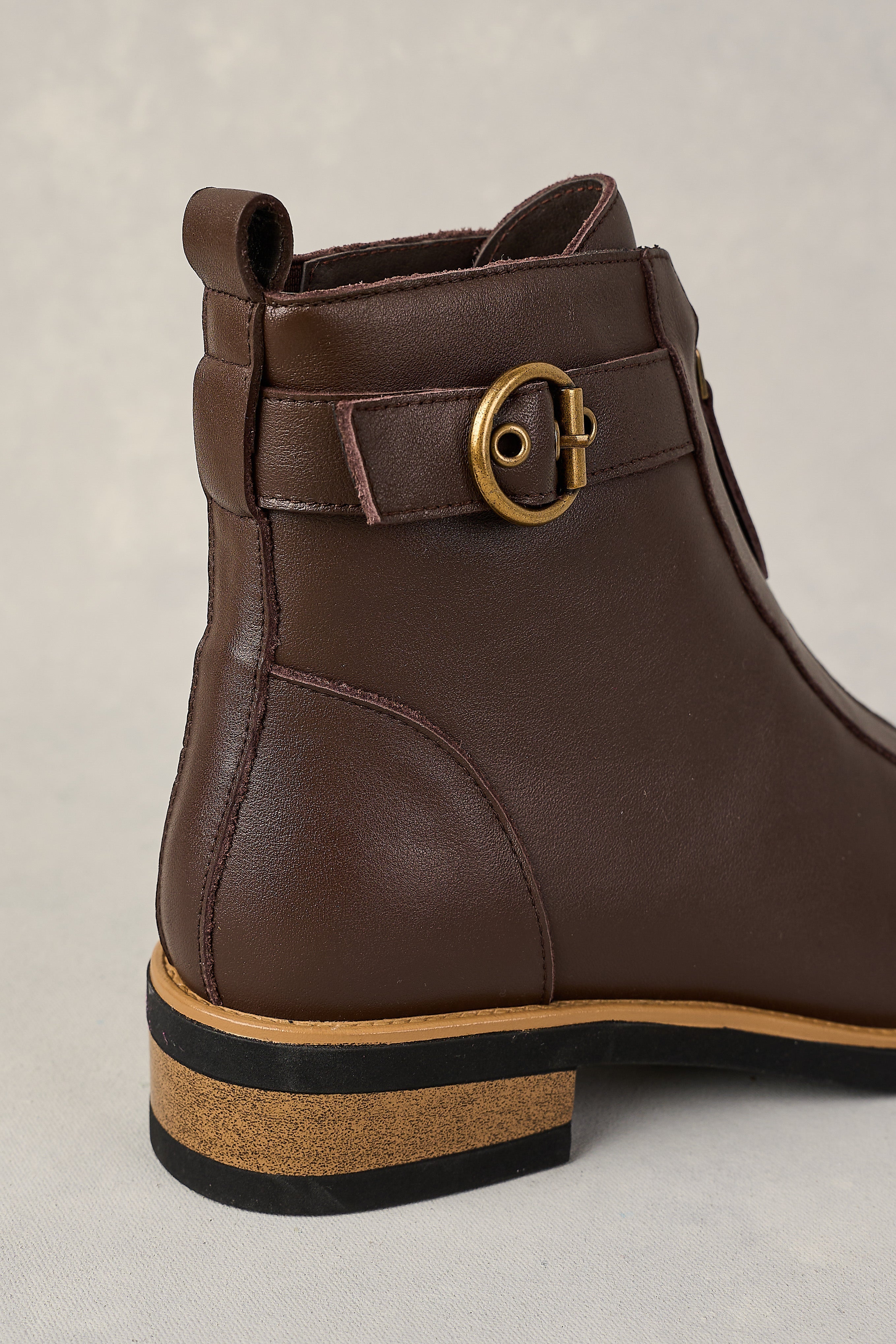 Ella Zip Front Boot - Chocolate