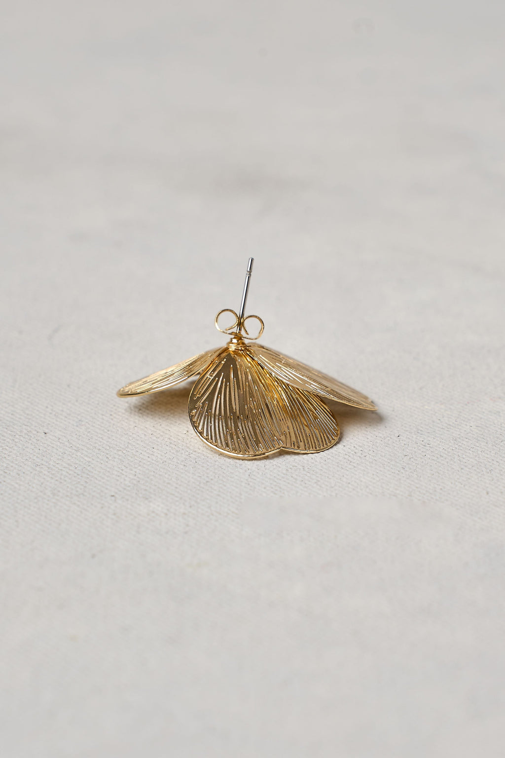 Flower and Pearl Statement Studs - Gold