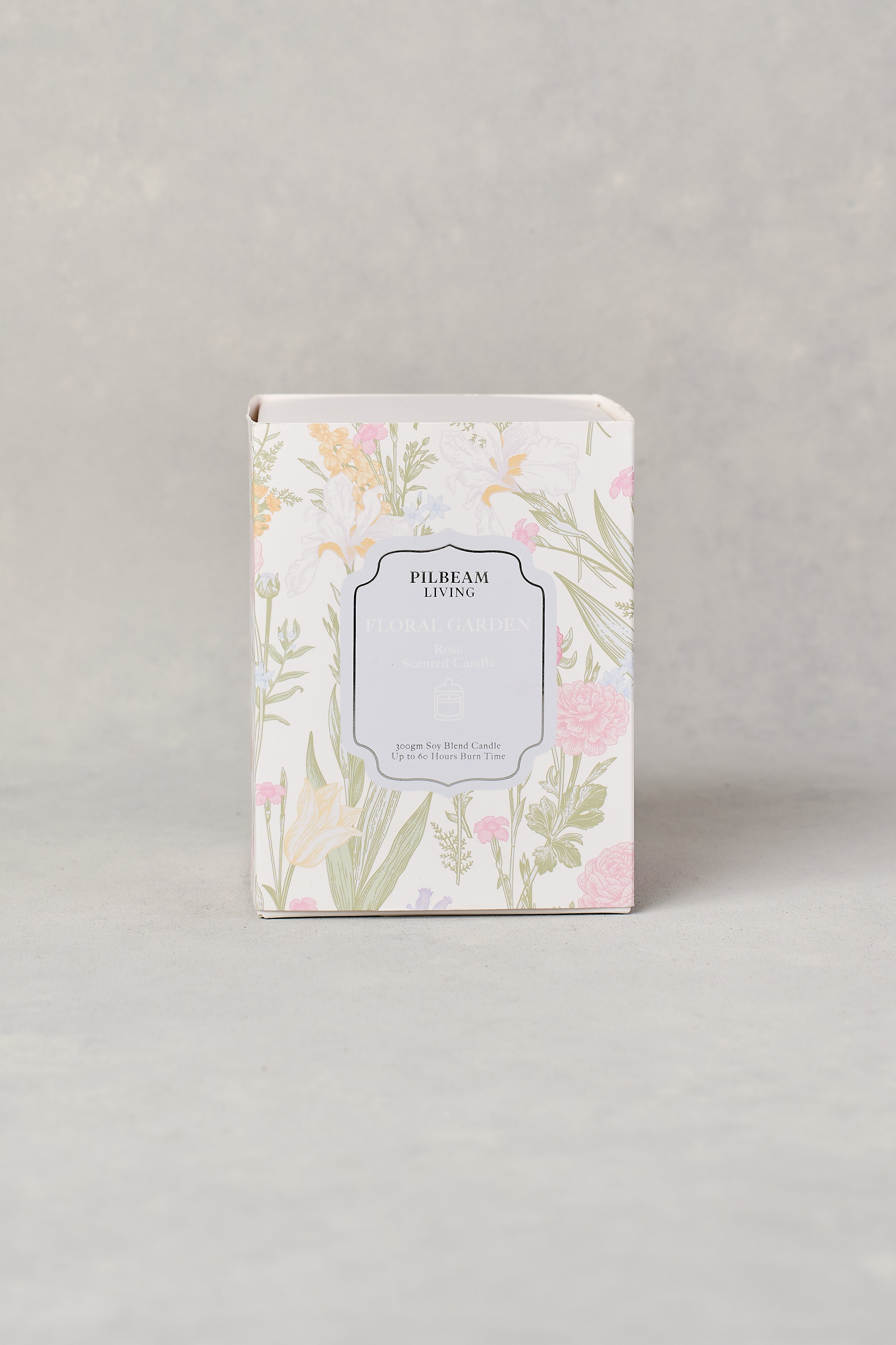 Floral Garden Glass Cloche Candle