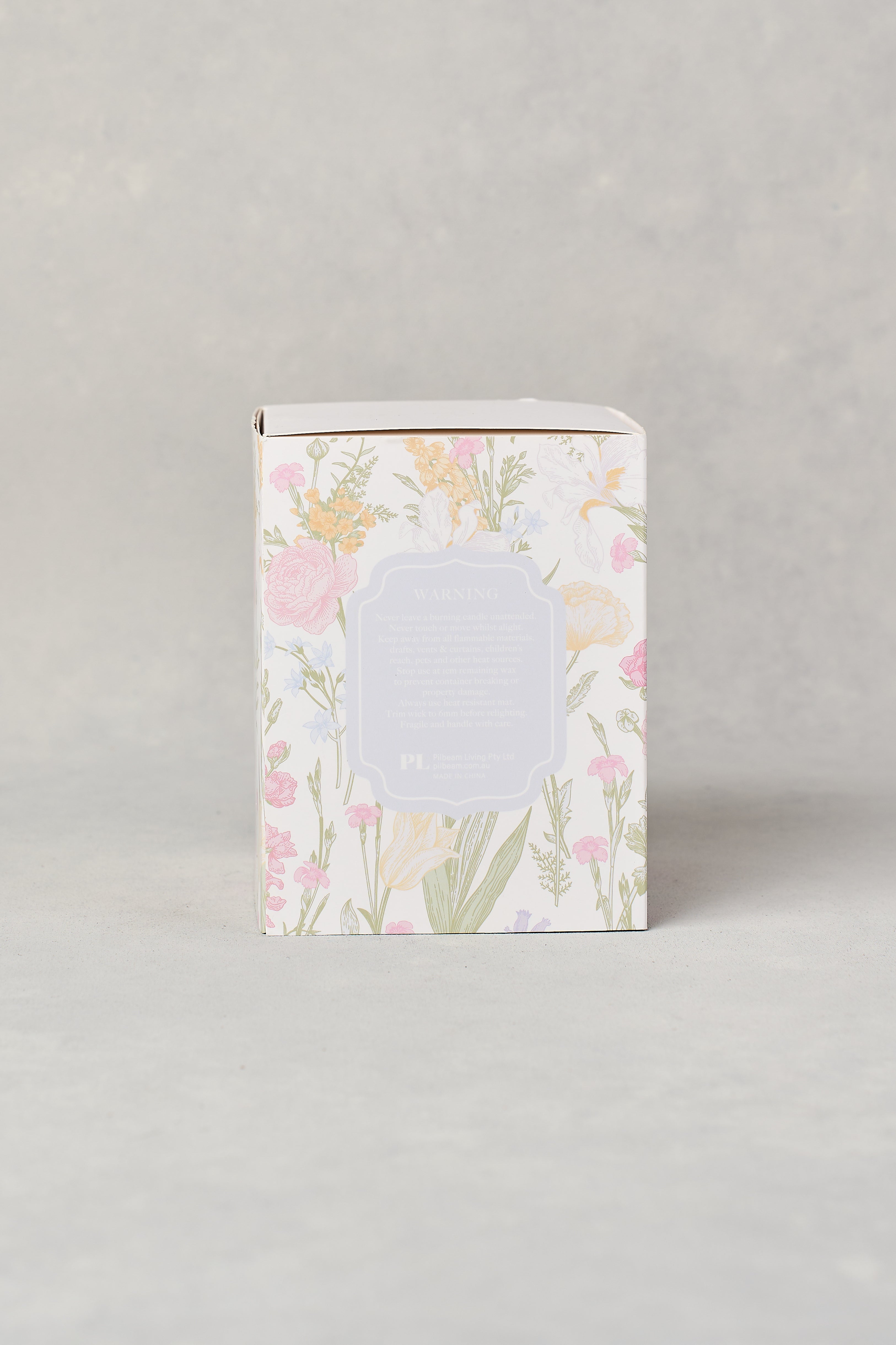 Floral Garden Glass Cloche Candle