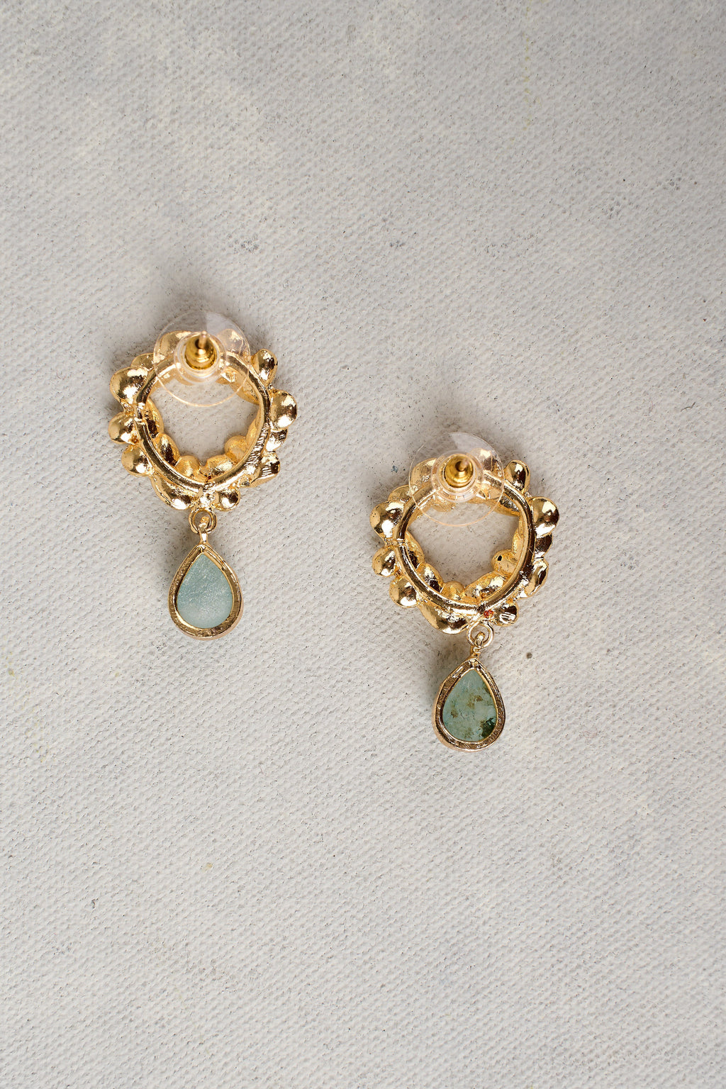 Gold Wreath Drop Earrings