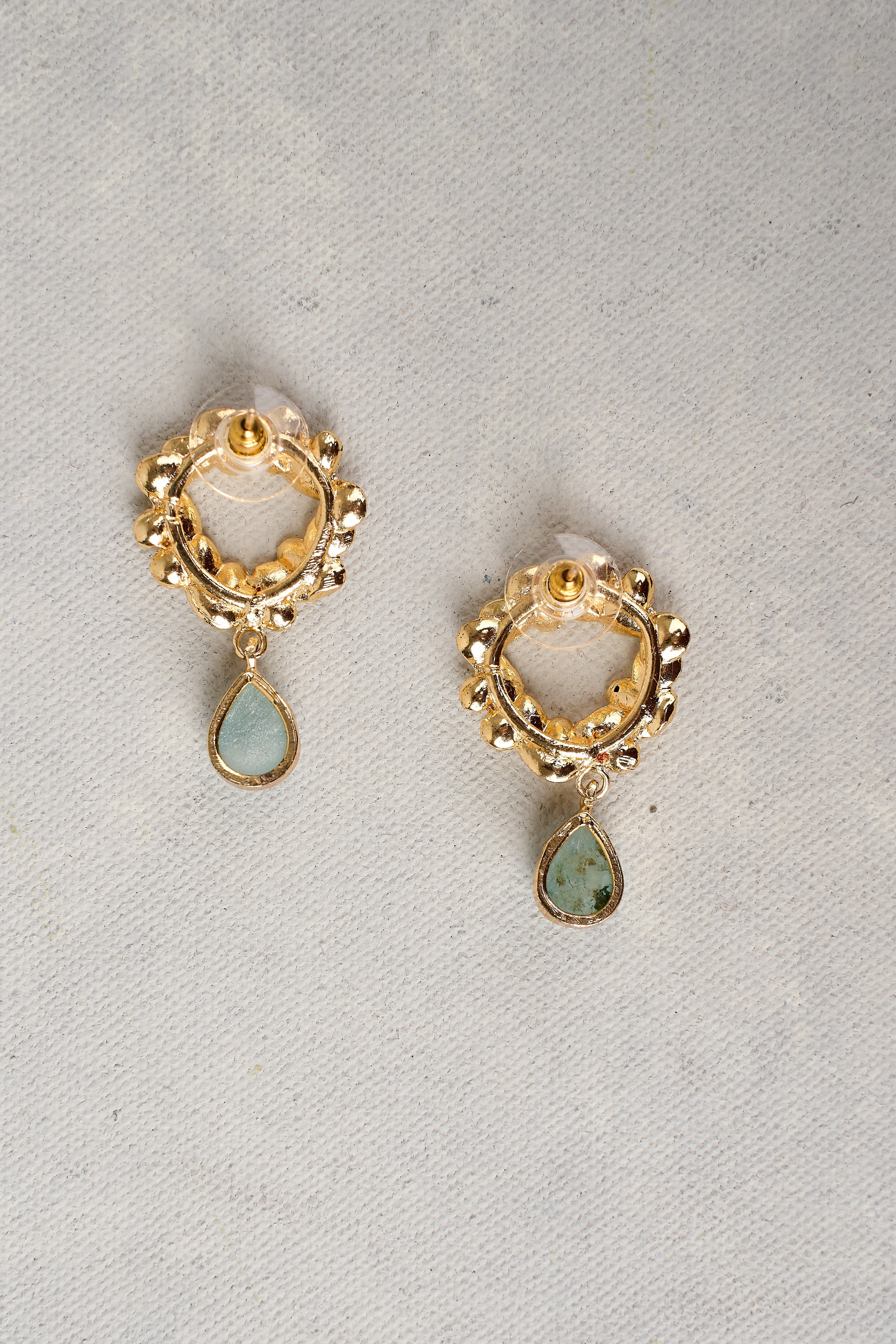 Gold Wreath Drop Earrings