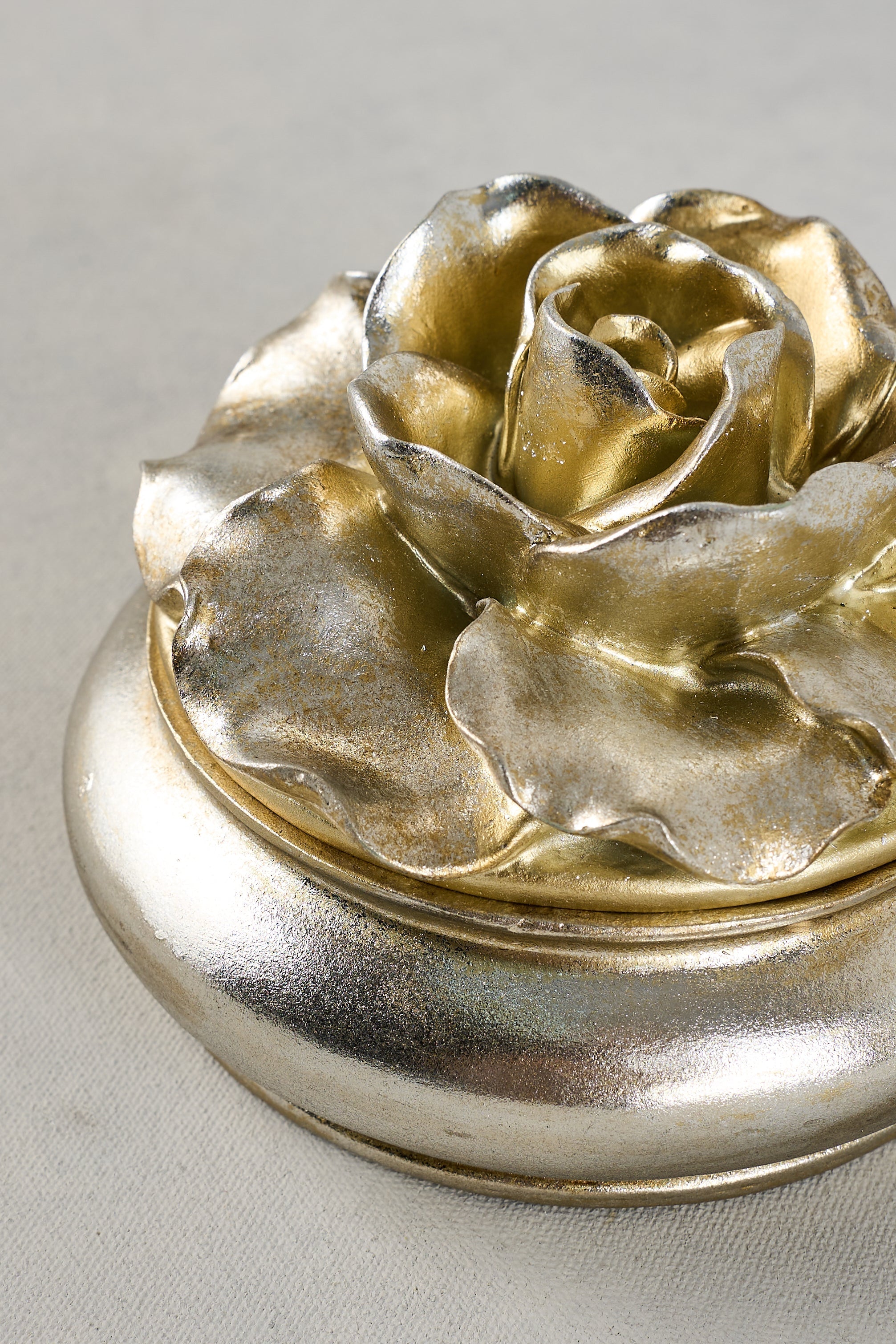 Large Floral Trinket Box – Silver
