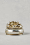 Small Floral Trinket Box – Silver