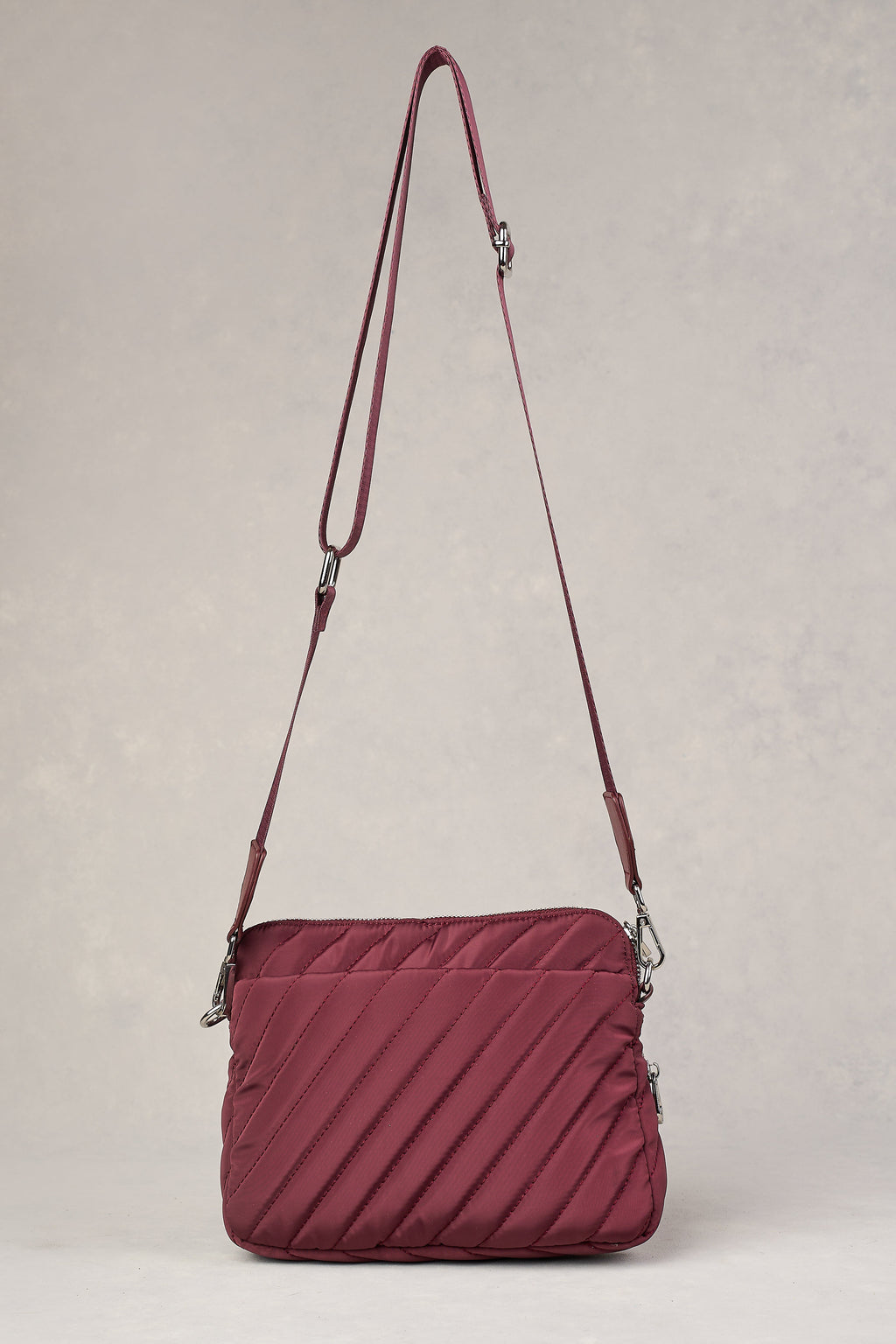 Manon Quilted Crossbody Bag - Merlot