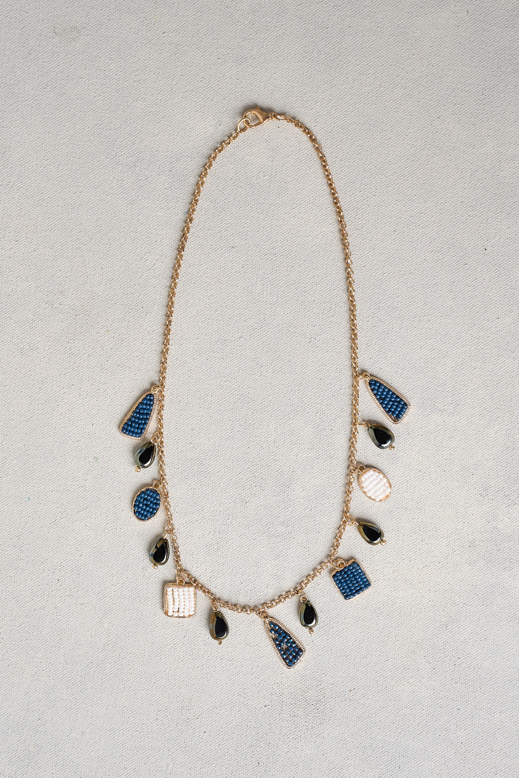Midnight Shimmer Charm Necklace - Multicolour