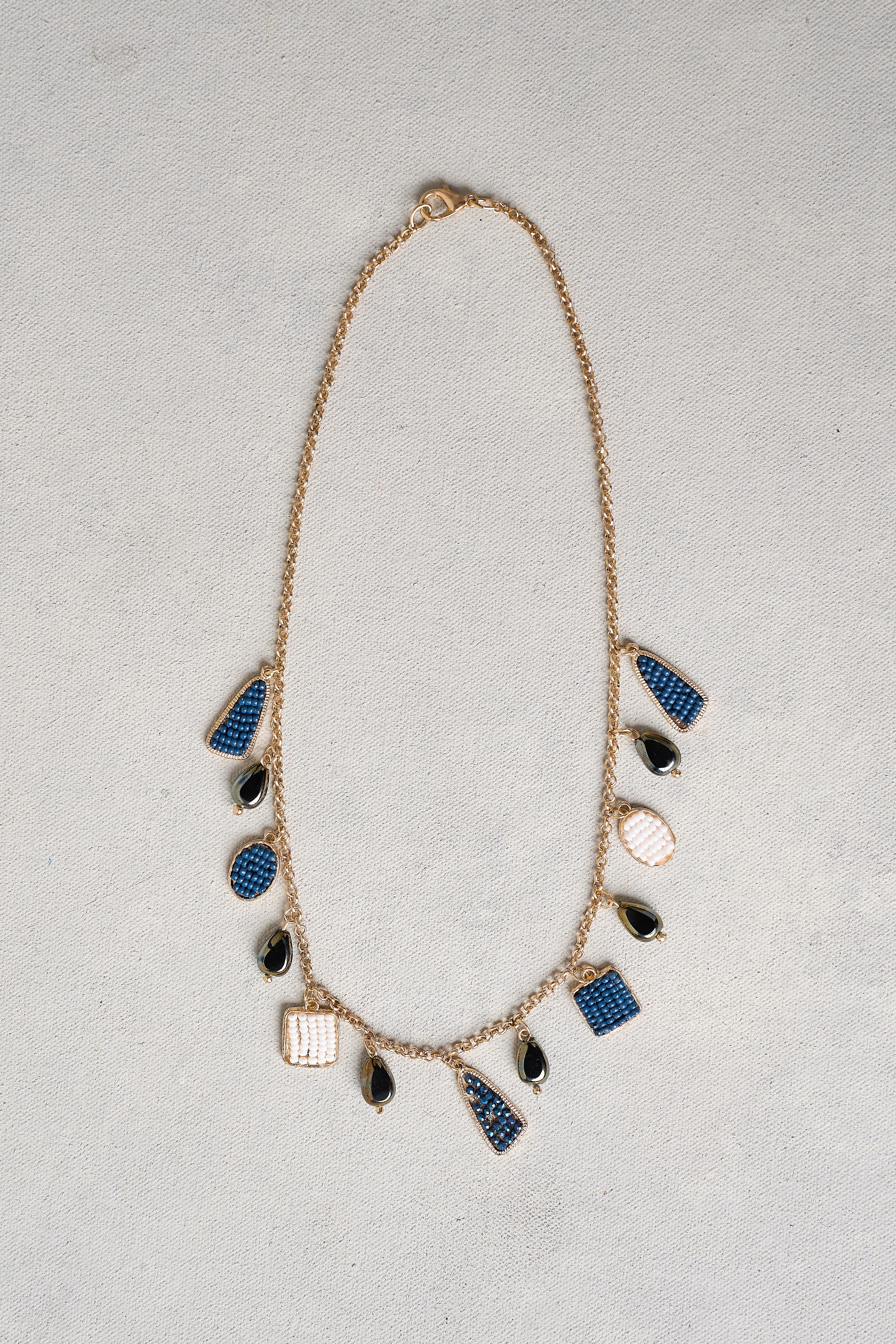 Midnight Shimmer Charm Necklace - Multicolour
