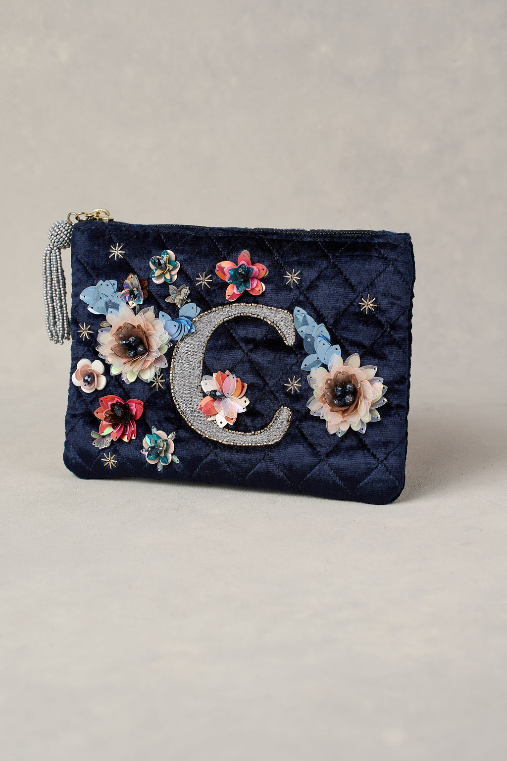 C Monogram Cosmetic Bag - Blue