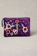 J Monogram Cosmetic Bag - Purple