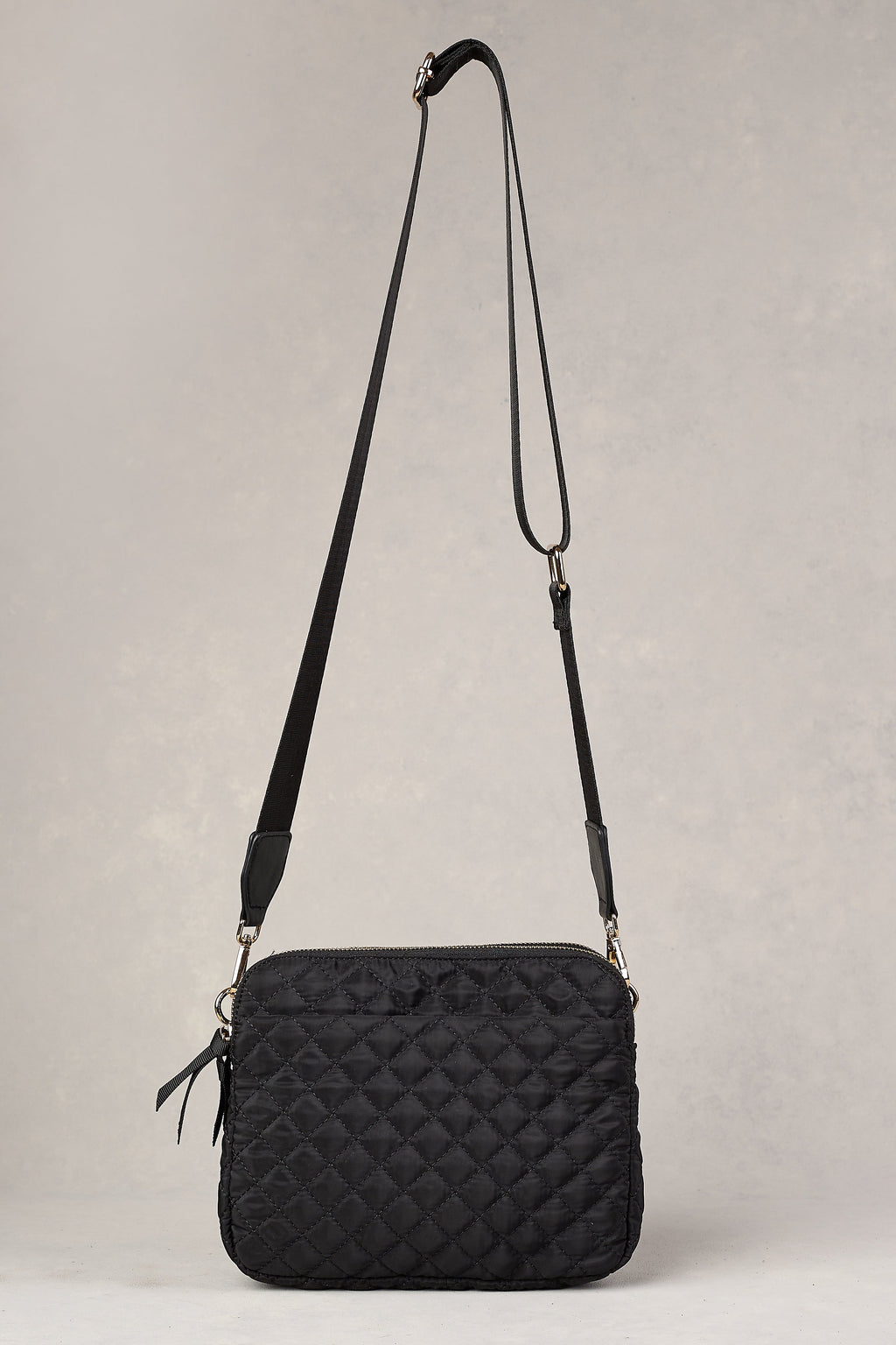 Naomi Quilted Crossbody Bag - Black