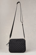 Naomi Quilted Crossbody Bag - Black