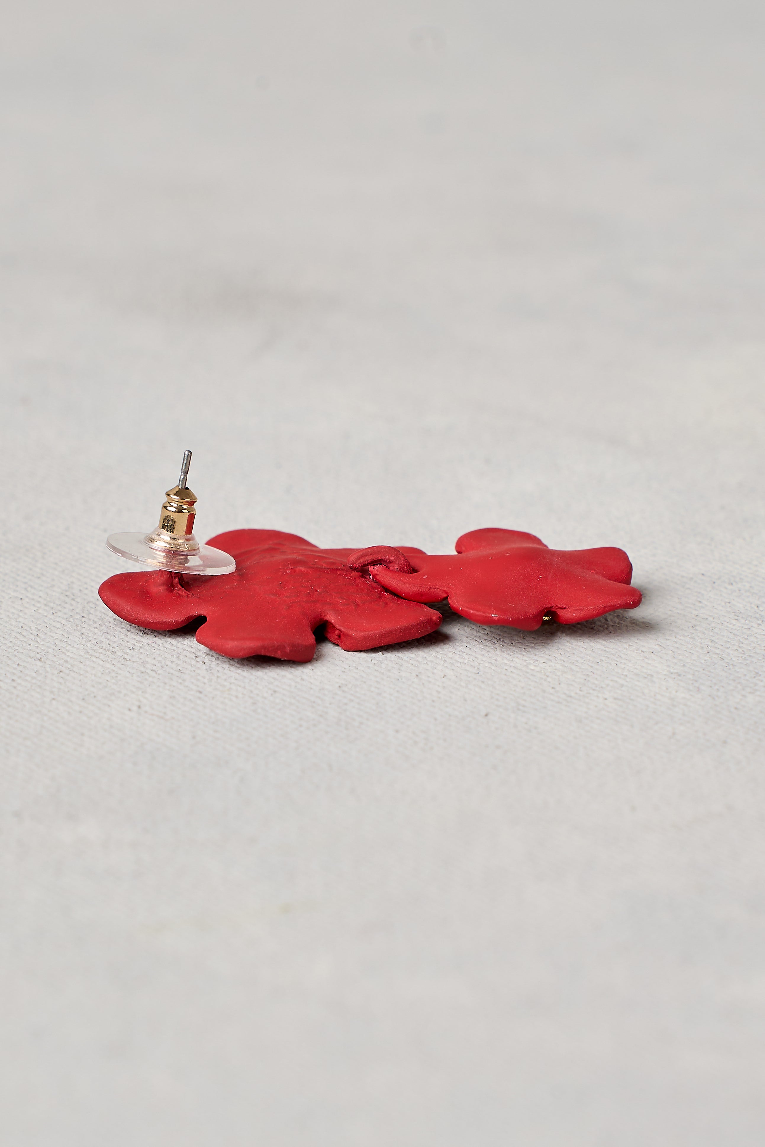 Red Floral Earrings